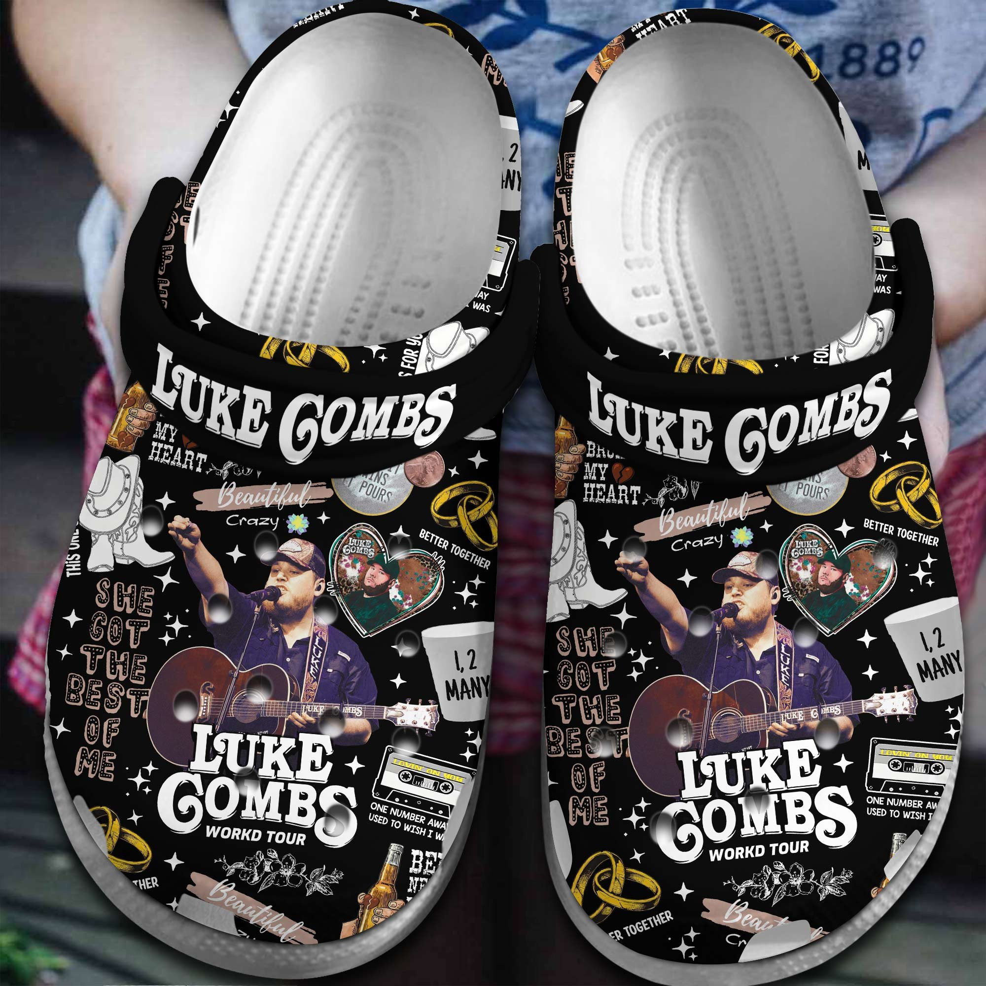 Luke Combs Singer Gift Crocs Crocband Clogs Shoes
