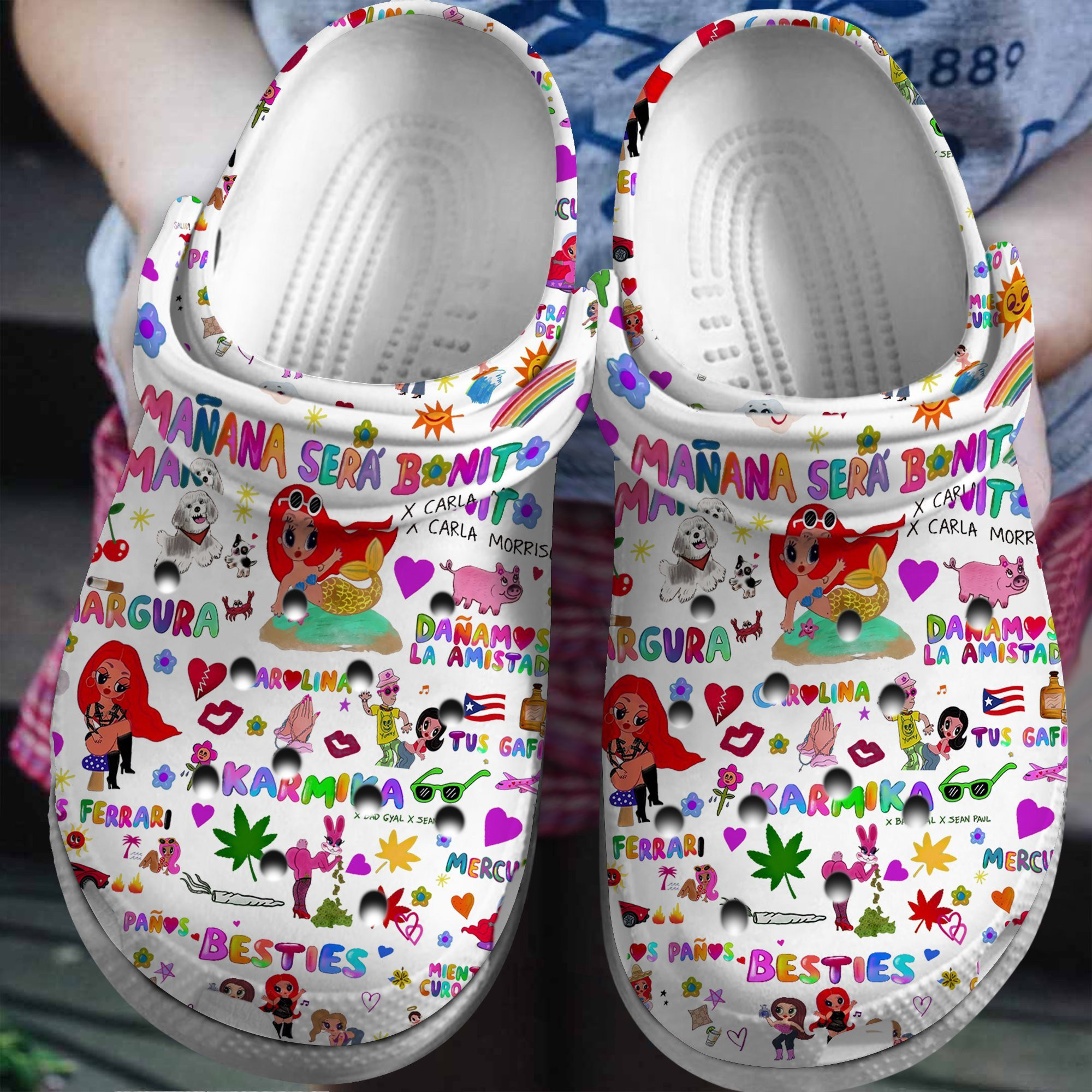 Karol G Music Maana Ser Bonito Crocs Crocband Clogs Shoes