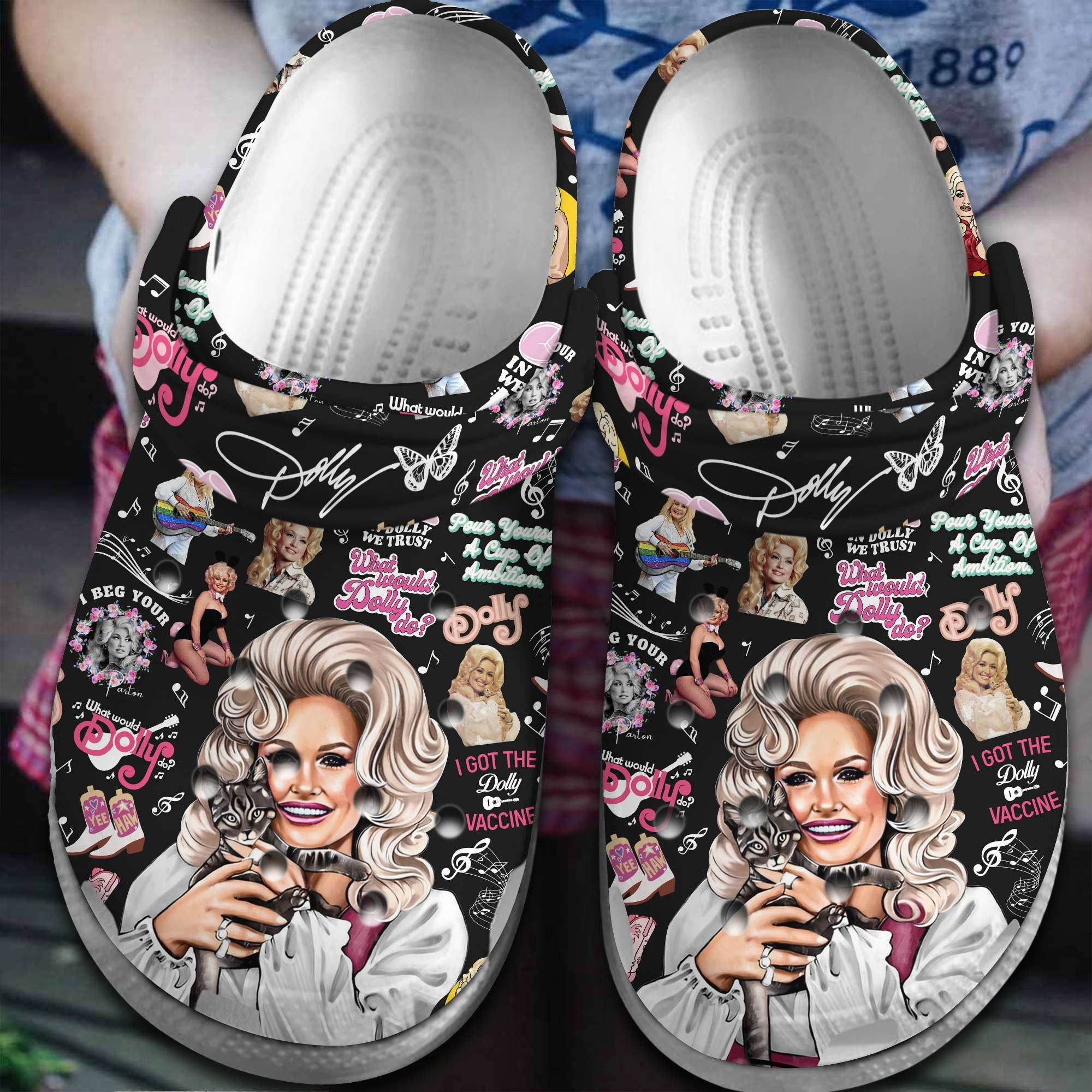 Dolly Parton Music Crocs Crocband Clogs Shoes