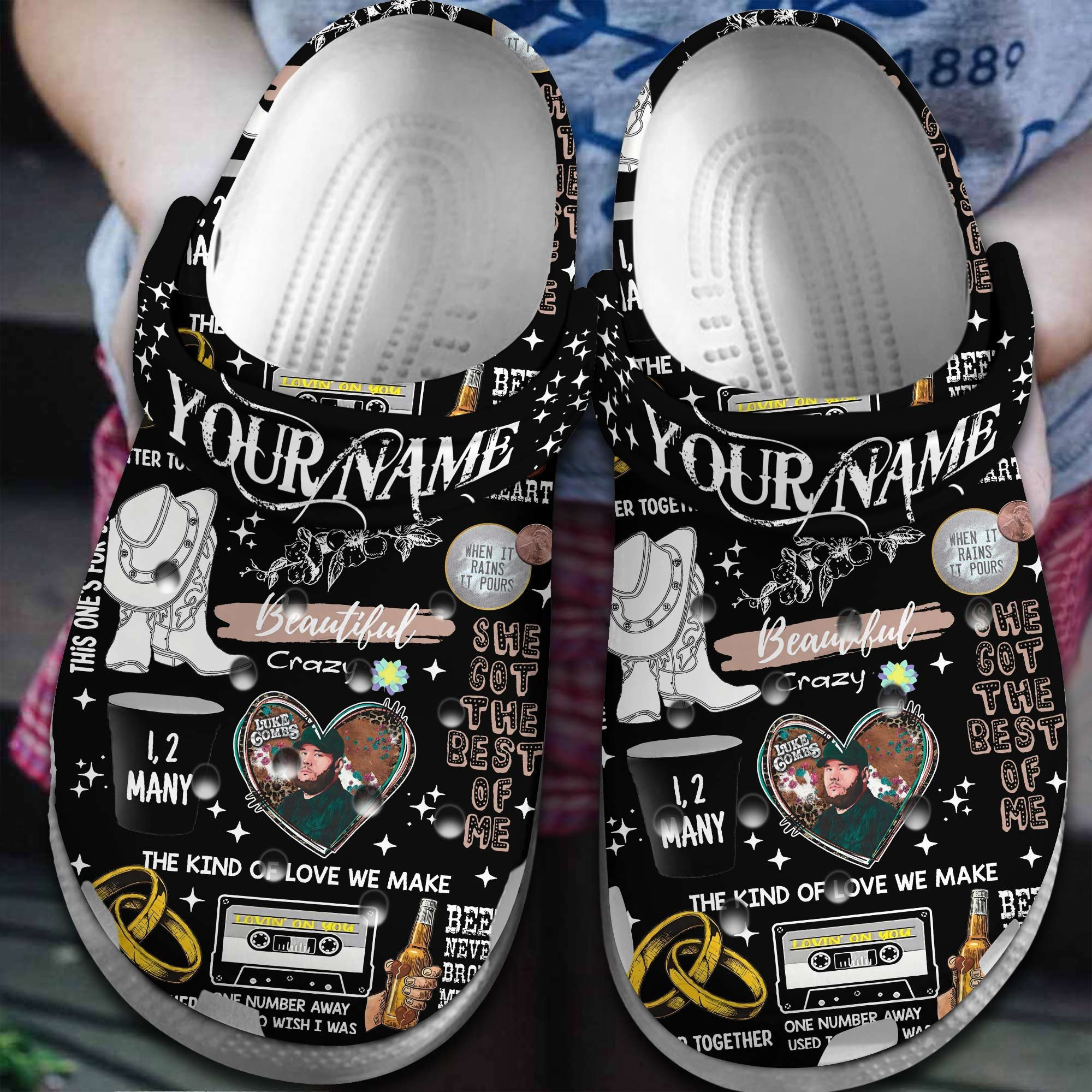 Luke Combs Singer Gift Crocs Crocband Clogs Shoes