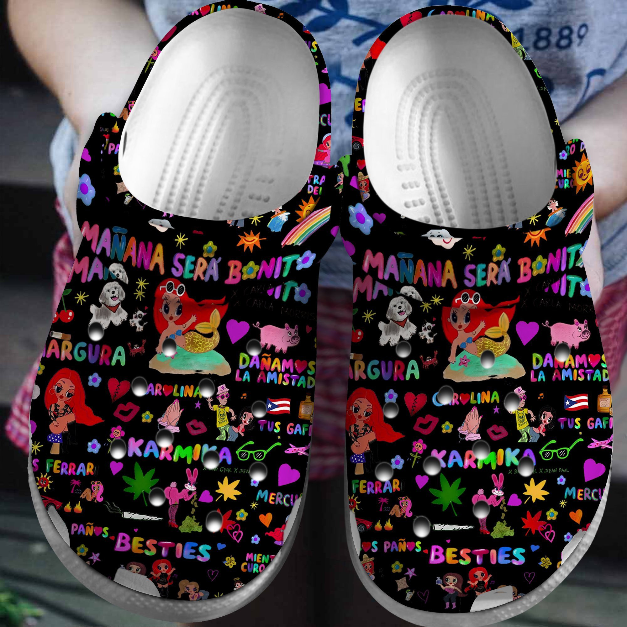 Karol G Music Maana Ser Bonito Crocs Crocband Clogs Shoes