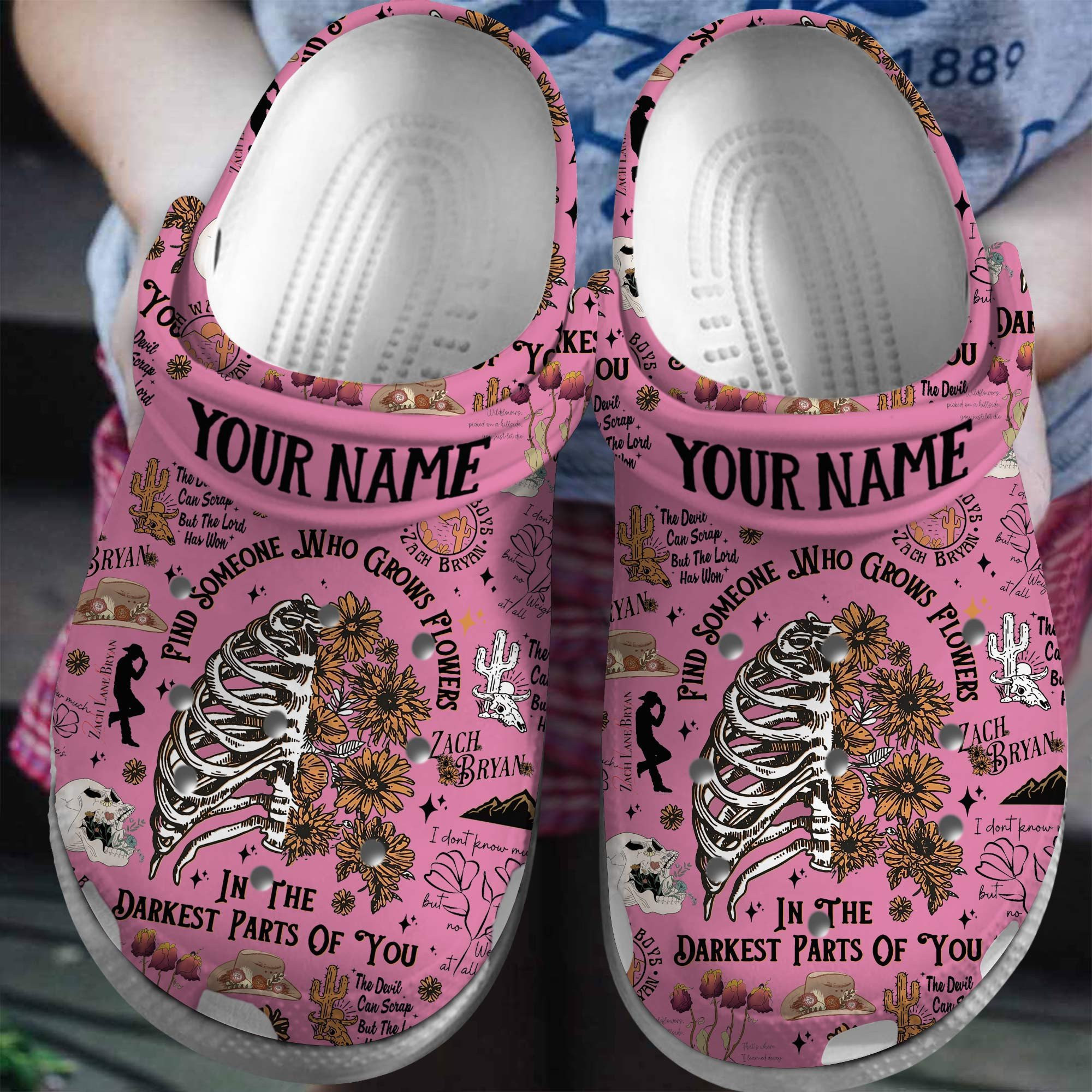 Zach Bryan Singer Gift Crocs Crocband Clogs Shoes