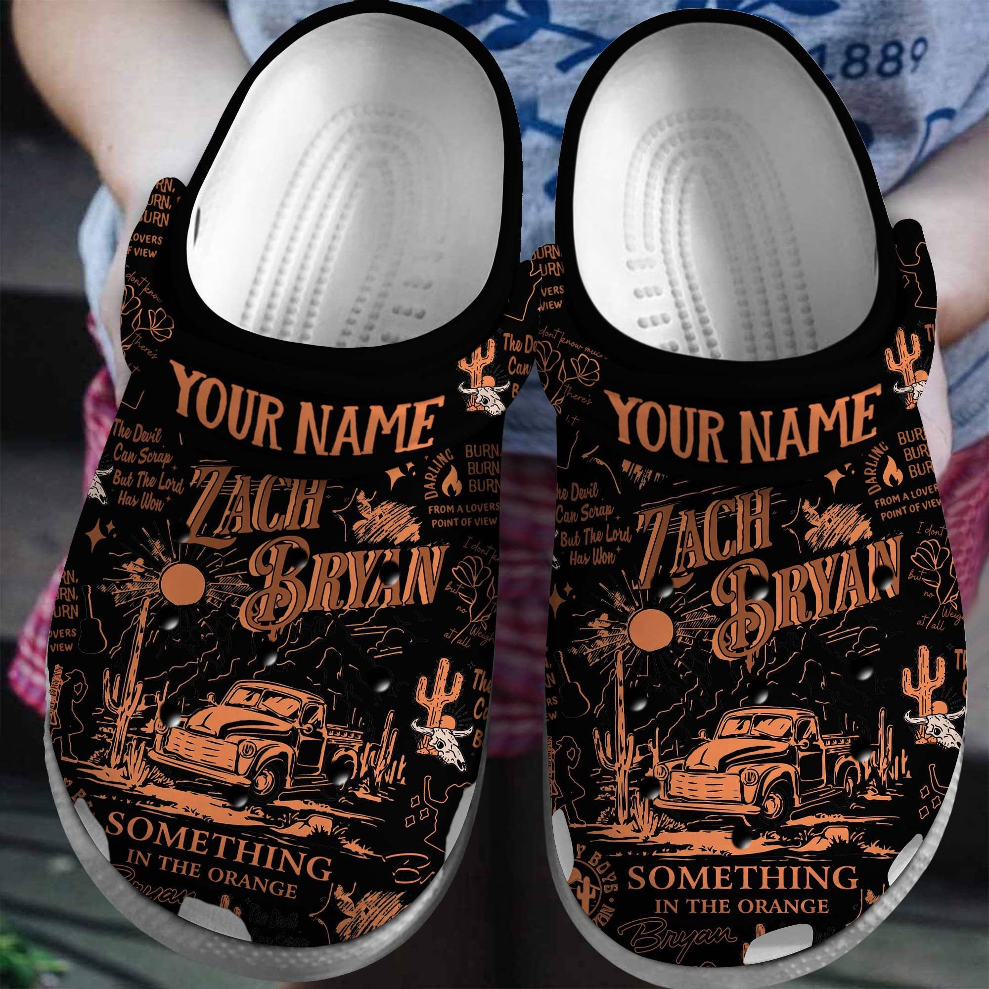 Zach Bryan Singer Gift Crocs Crocband Clogs Shoes