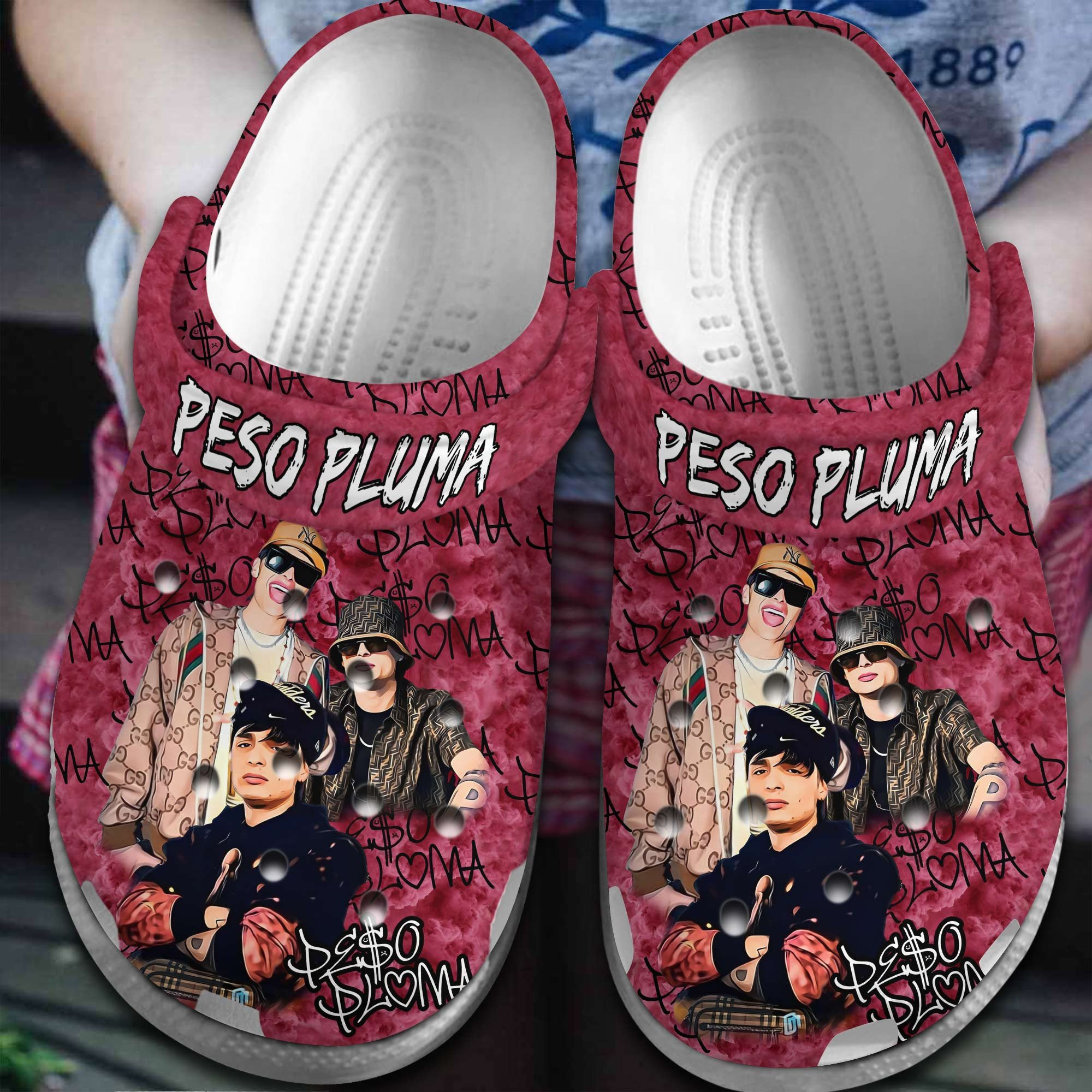 Peso Pluma Singer Gift Crocs Crocband Clogs Shoes
