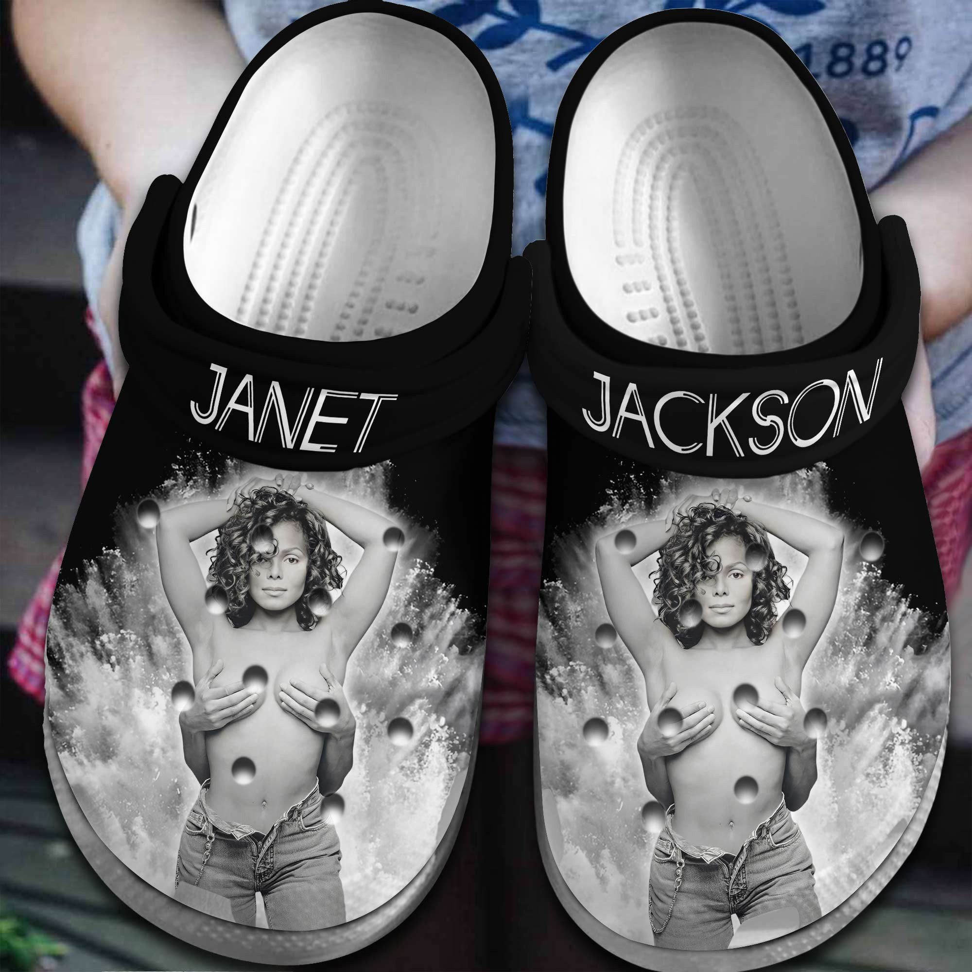 Janet Jackson Singer Gift Crocs Crocband Clogs Shoes