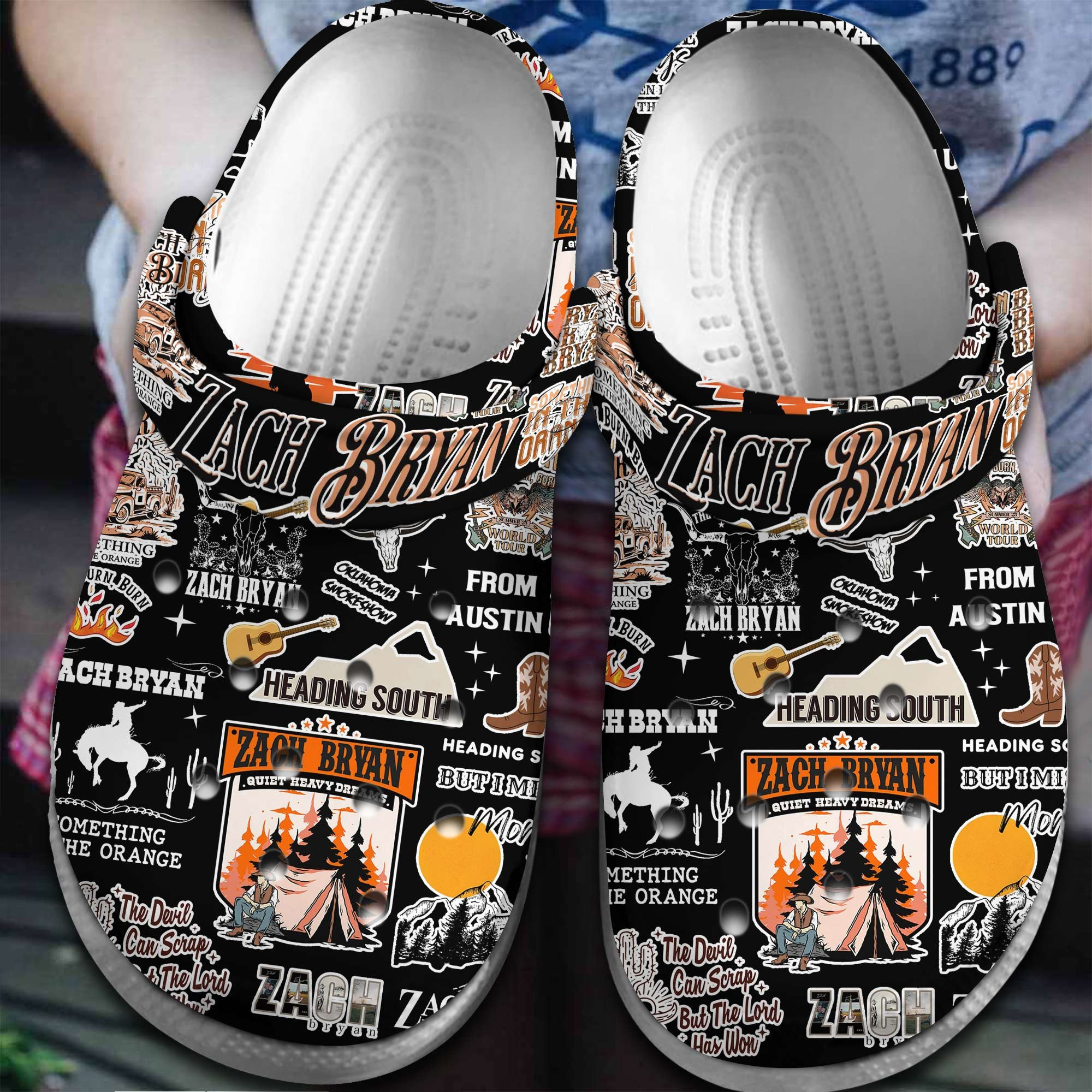 Zach Bryan Singer Gift Crocs Crocband Clogs Shoes