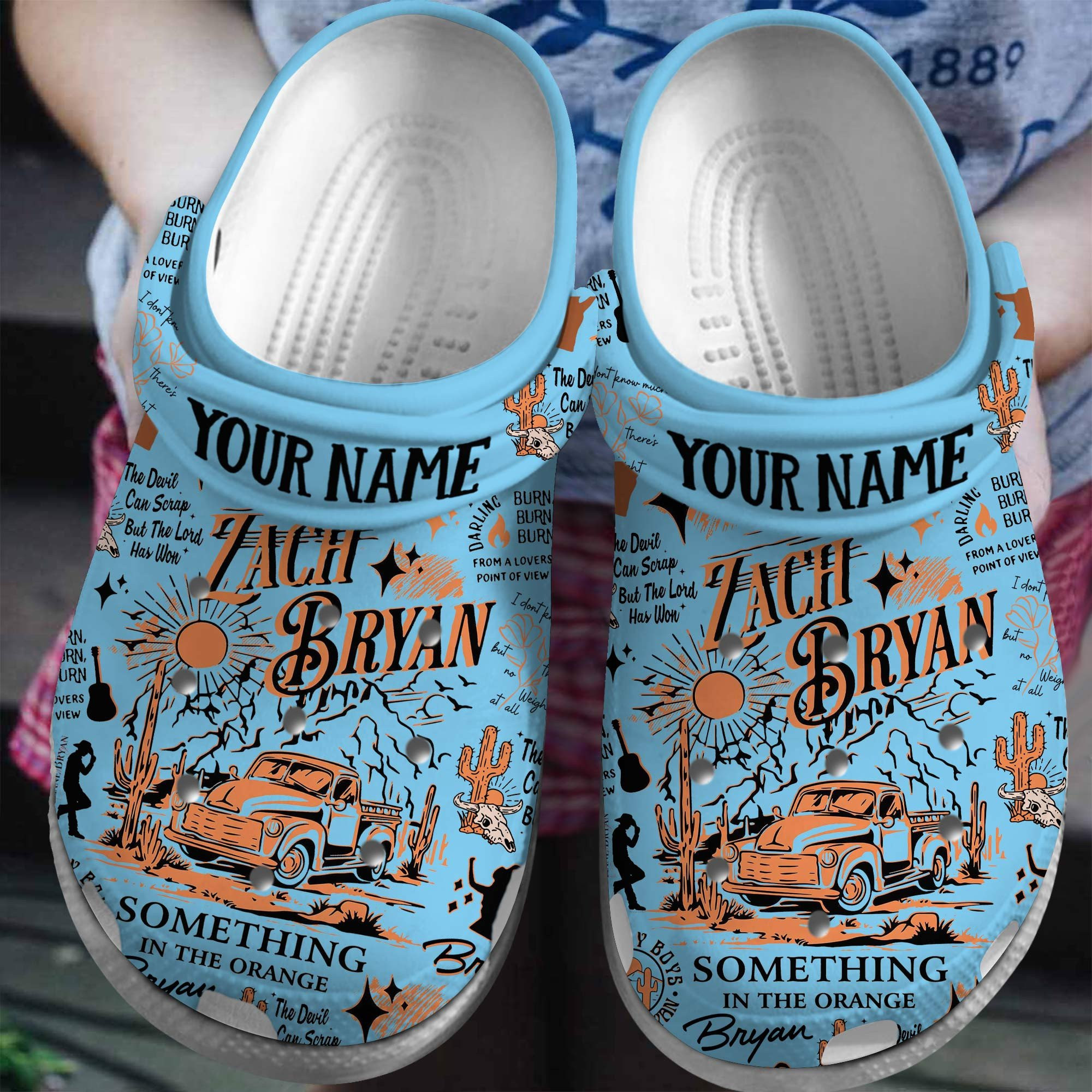 Zach Bryan Singer Gift Crocs Crocband Clogs Shoes