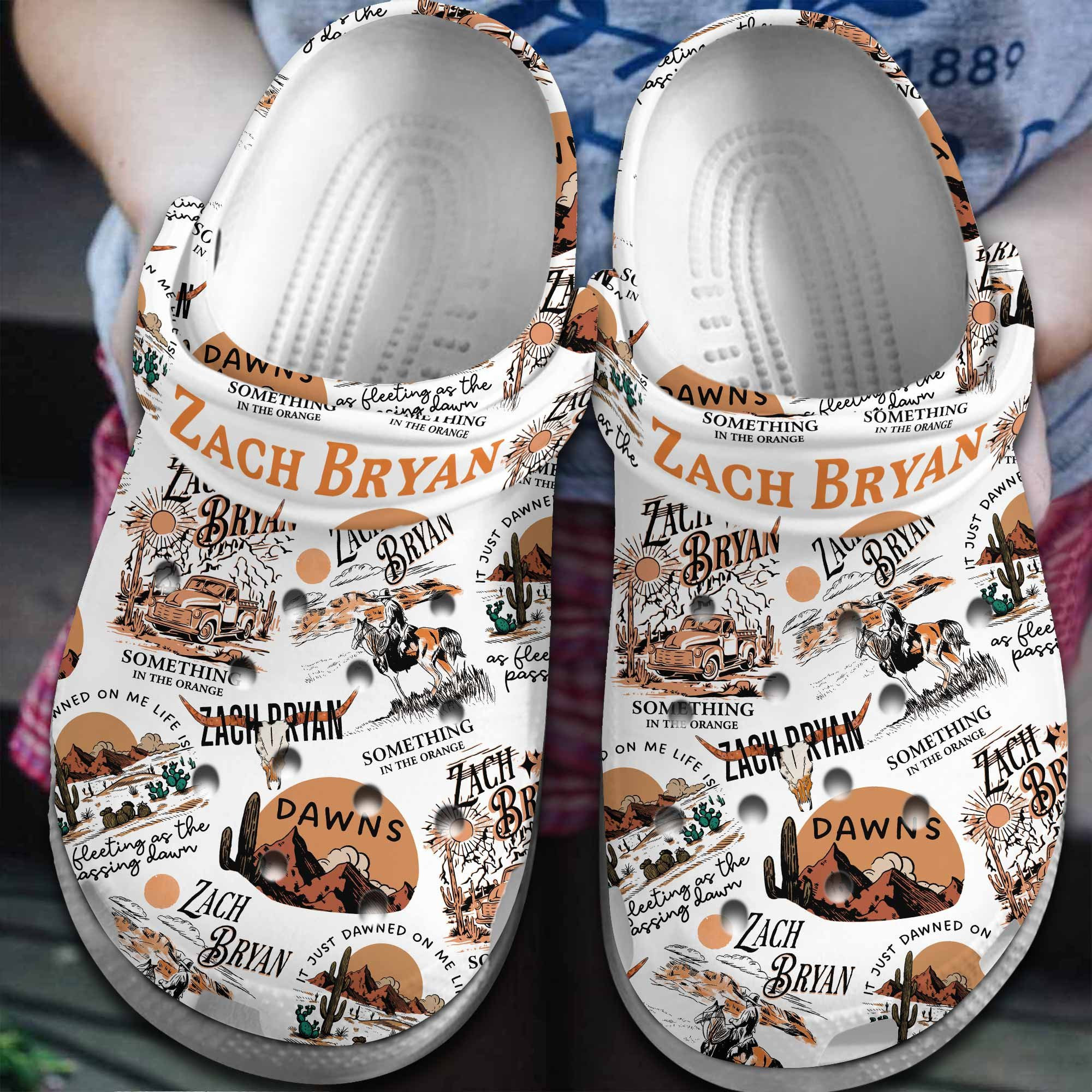 Zach Bryan Singer Gift Crocs Crocband Clogs Shoes