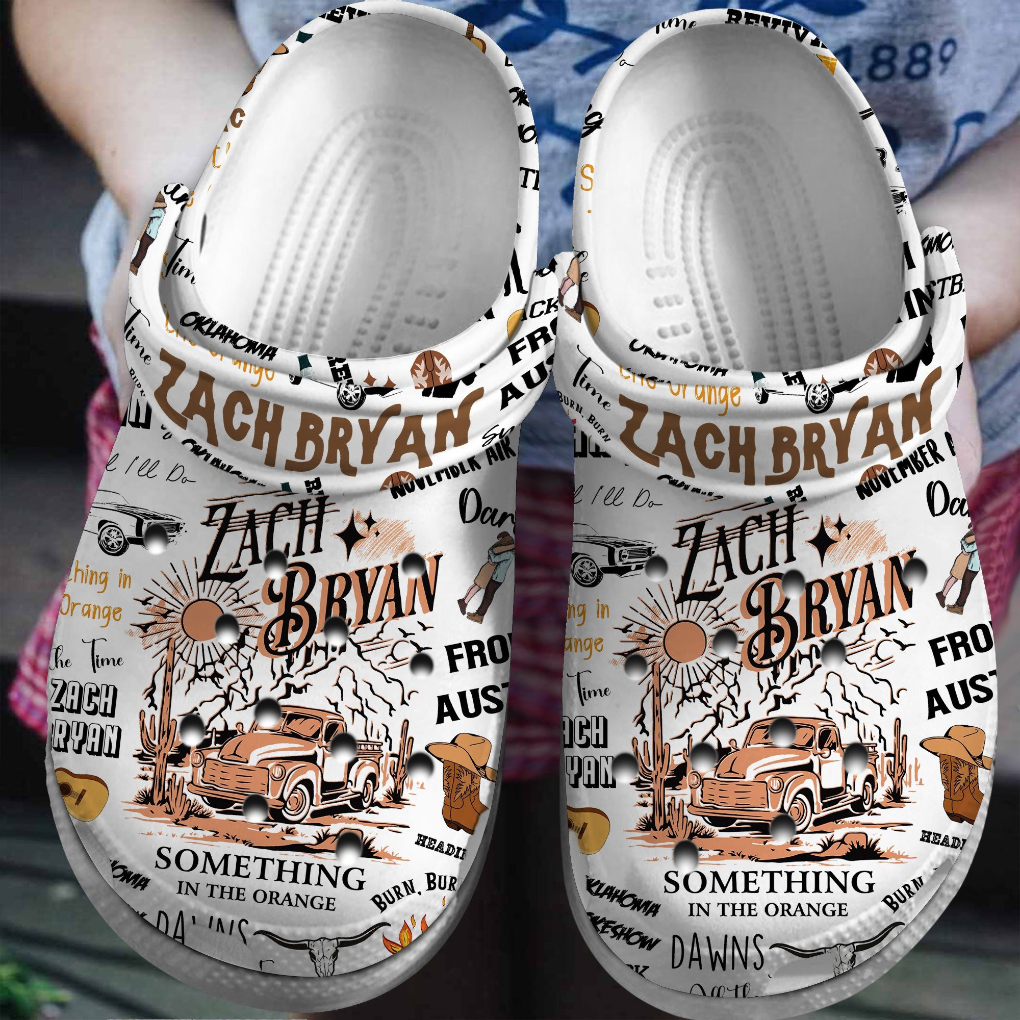 Zach Bryan Singer Gift Crocs Crocband Clogs Shoes