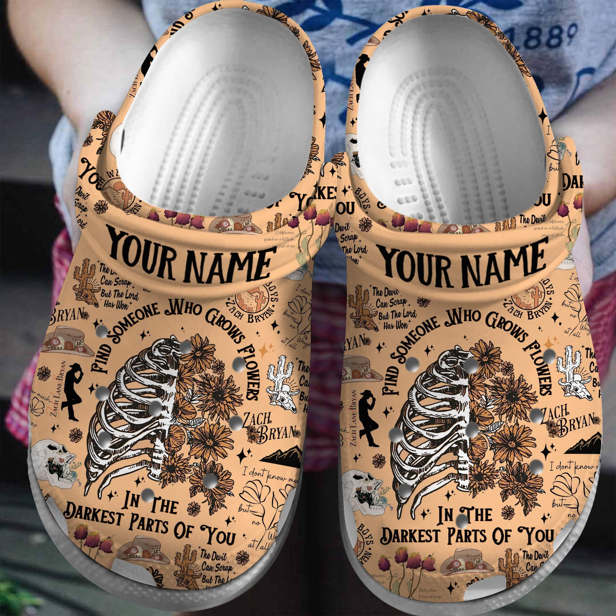 Zach Bryan Singer Gift Crocs Crocband Clogs Shoes