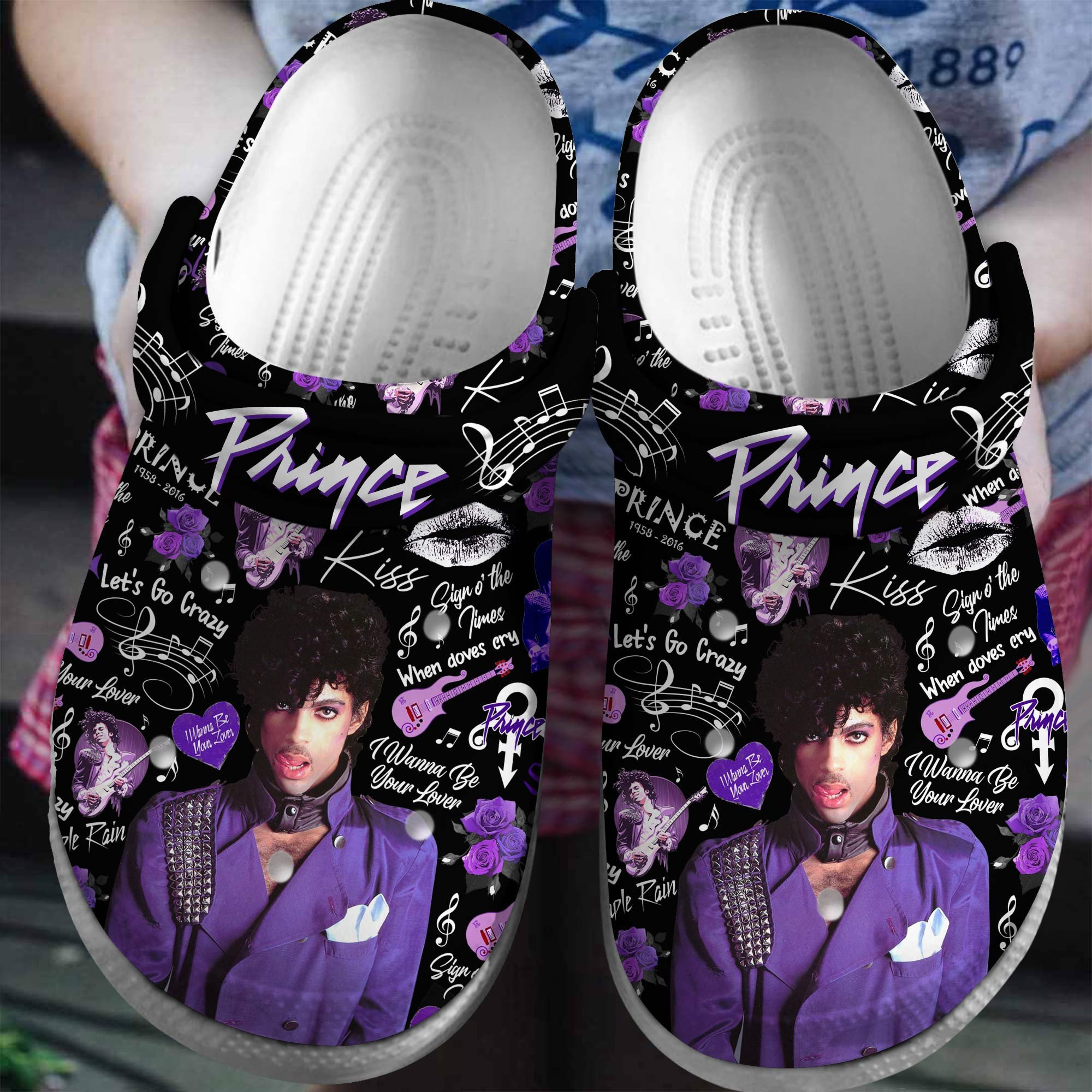 Prince Singer Gift Crocs Crocband Clogs Shoes