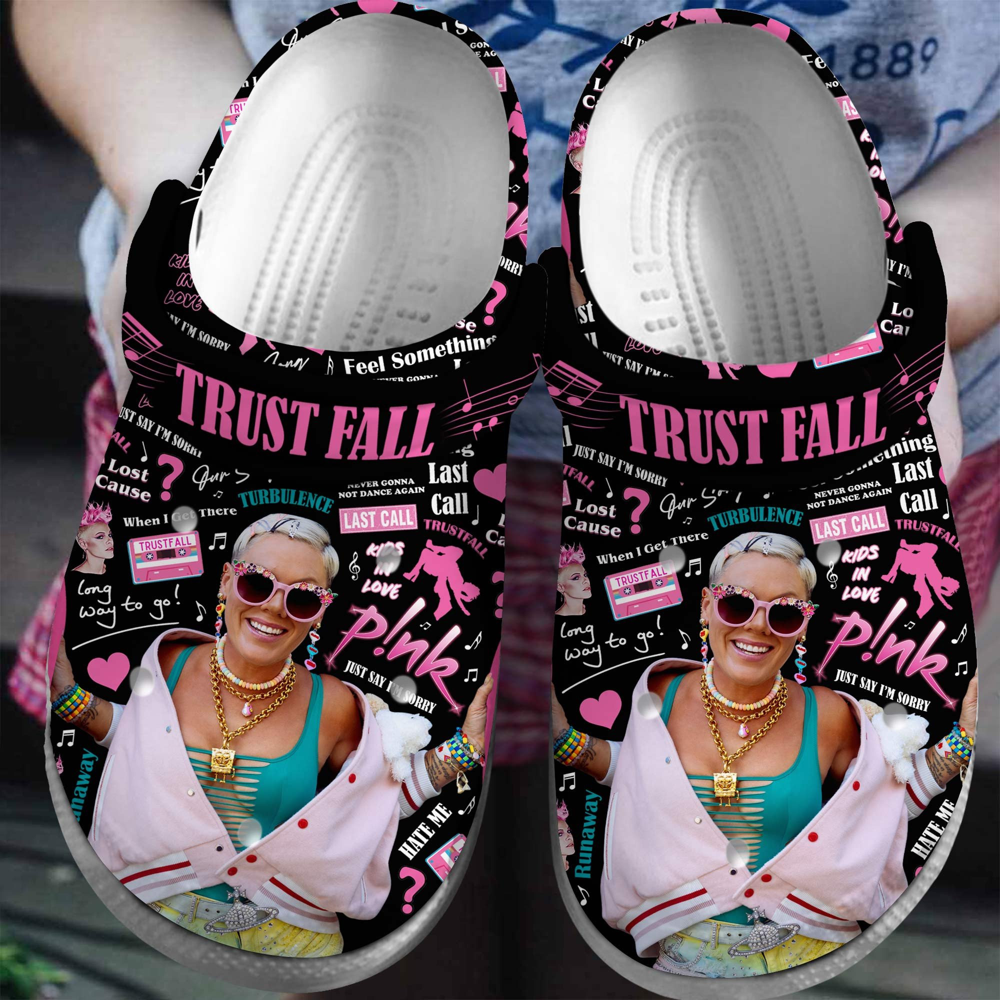 Pink Singer Gift Crocs Crocband Clogs Shoes