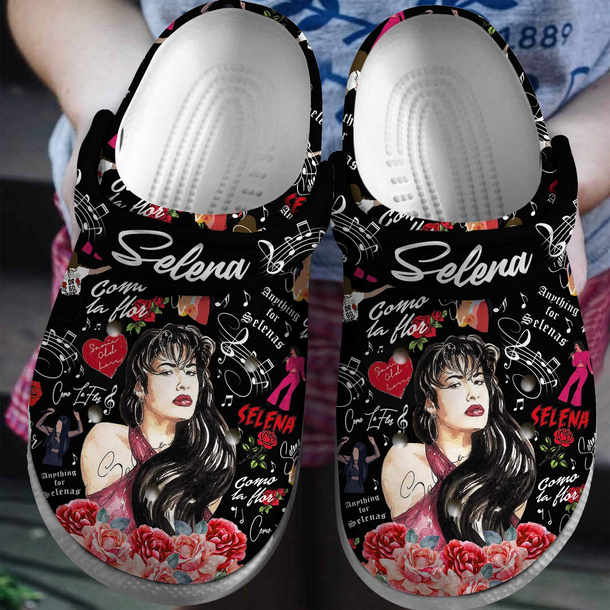 Selena Singer Gift Crocs Crocband Clogs Shoes