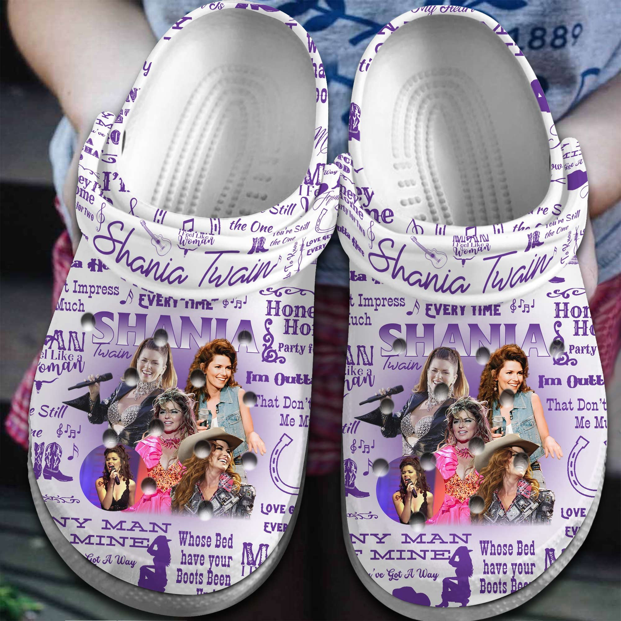 Shania Twain Gift Crocs Crocband Clogs Shoes