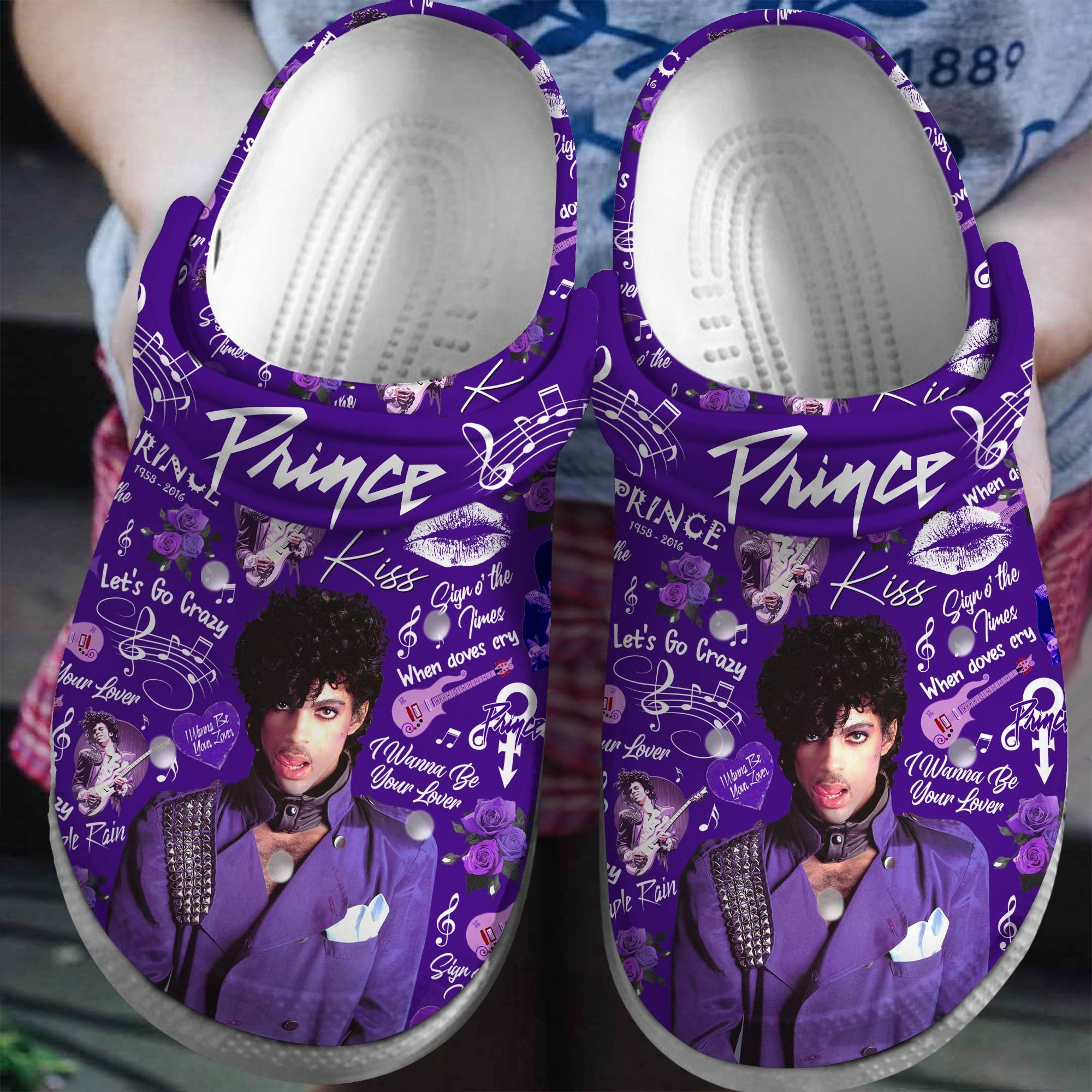 Prince Singer Gift Crocs Crocband Clogs Shoes