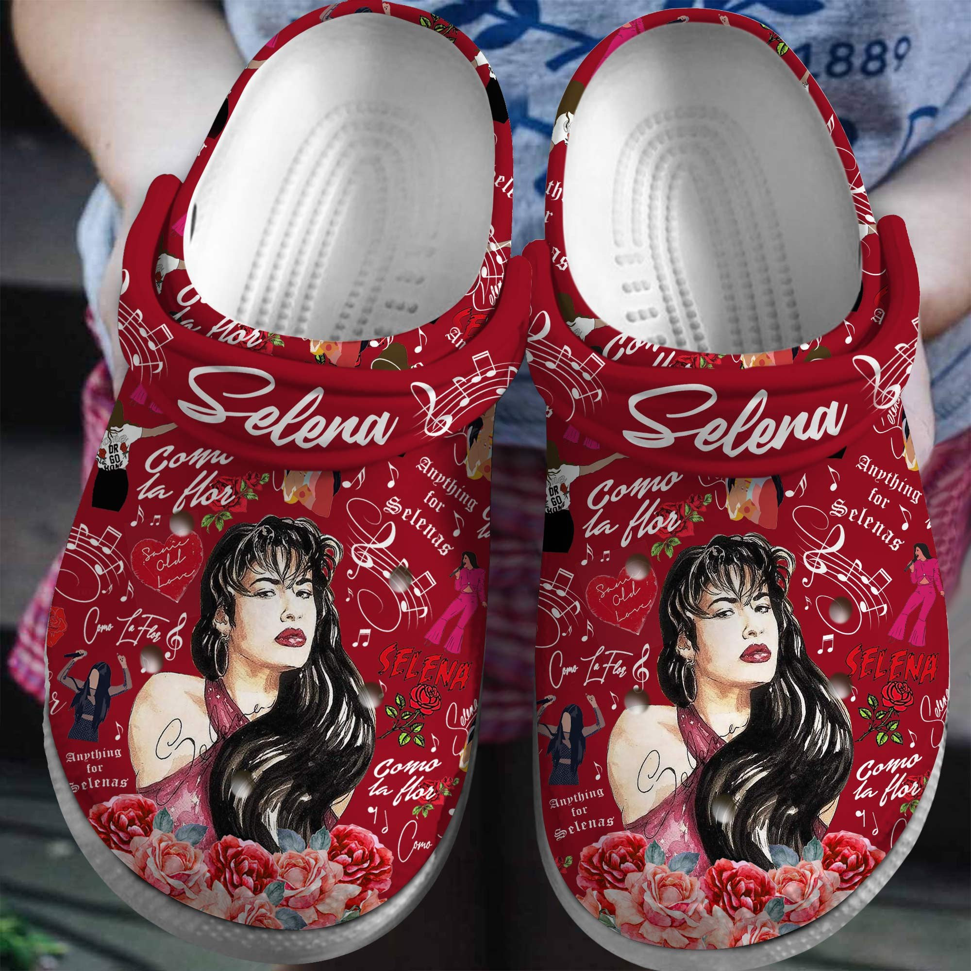 Selena Singer Gift Crocs Crocband Clogs Shoes
