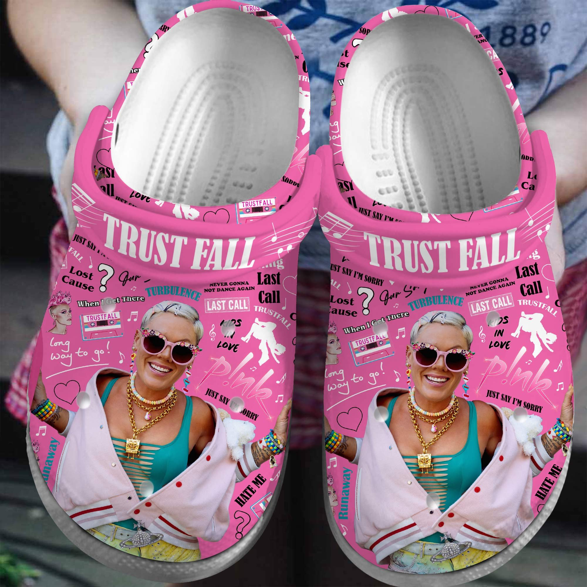 Pink Singer Gift Crocs Crocband Clogs Shoes