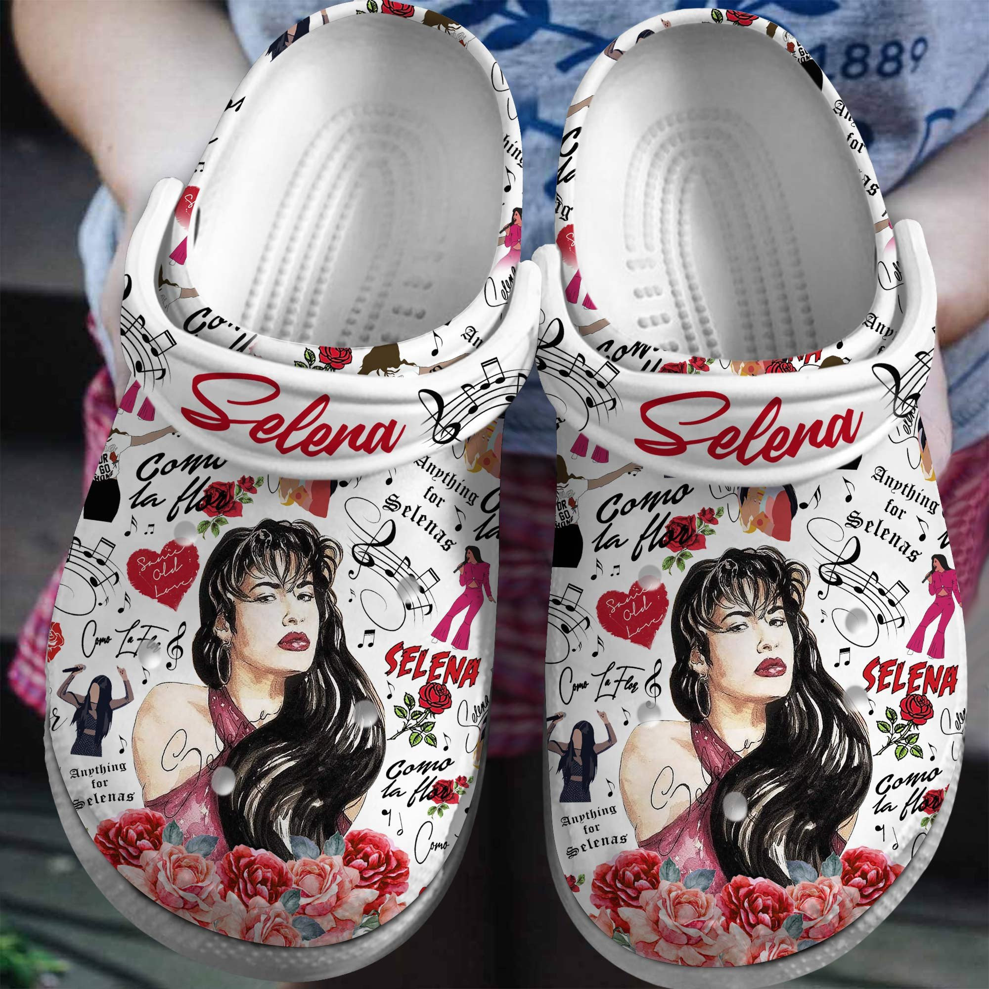 Selena Singer Gift Crocs Crocband Clogs Shoes