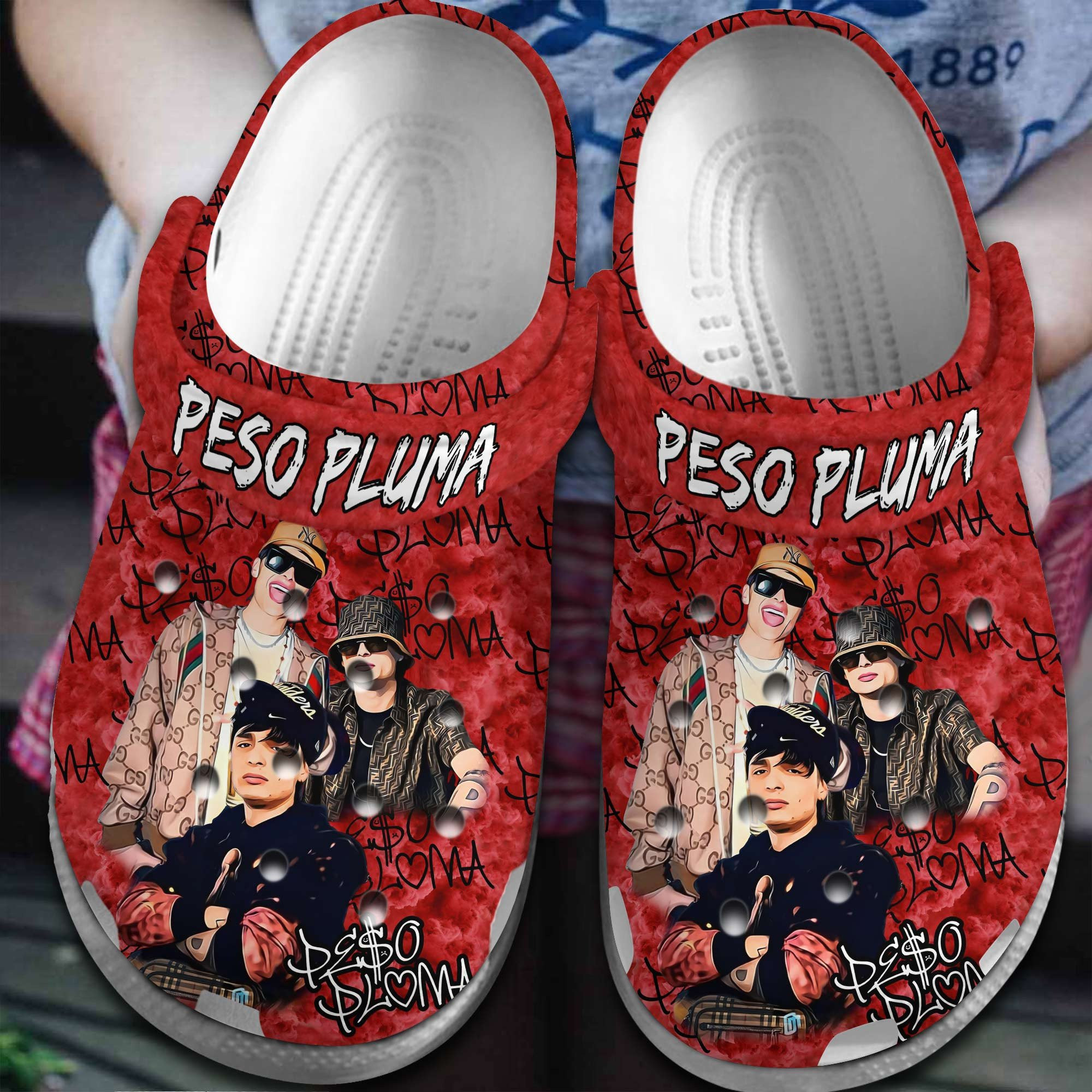 Peso Pluma Singer Gift Crocs Crocband Clogs Shoes
