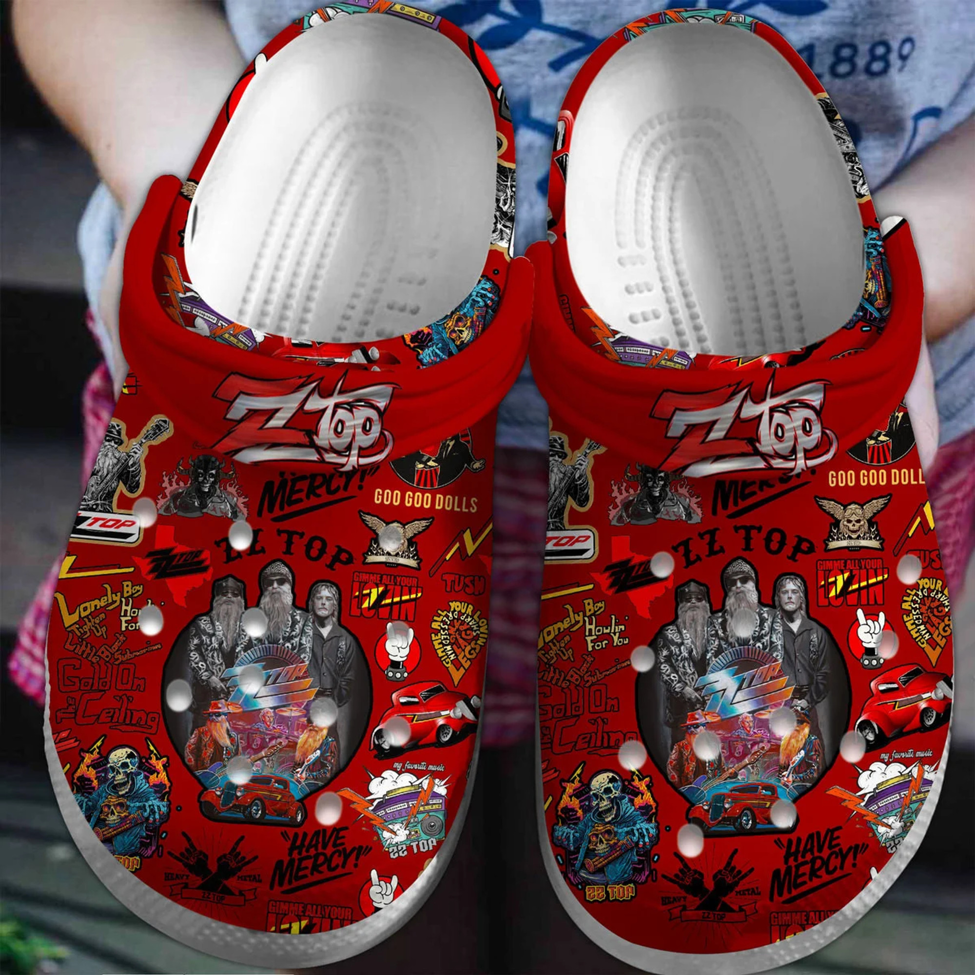 Zz Top Rock Band Gift Crocs Crocband Clogs Shoes