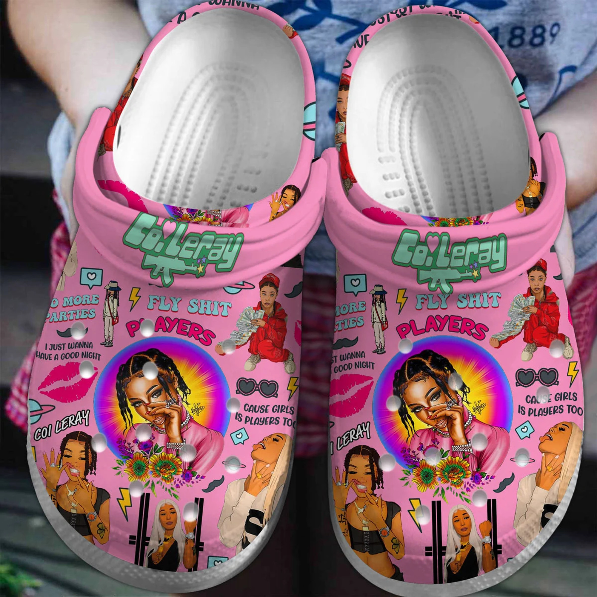 Coi Leray Singer Music Crocs Crocband Clogs Shoes