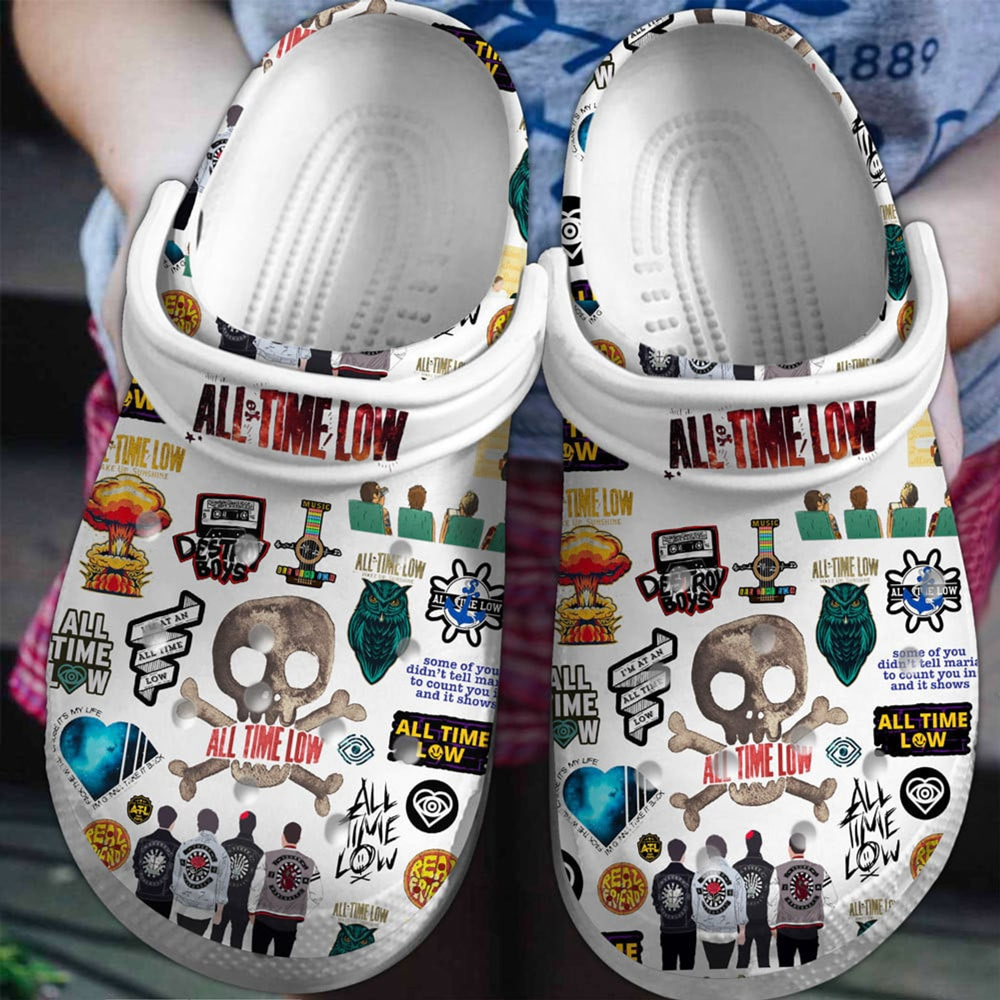 All Time Low Band Music Crocs Crocband Clogs Shoes