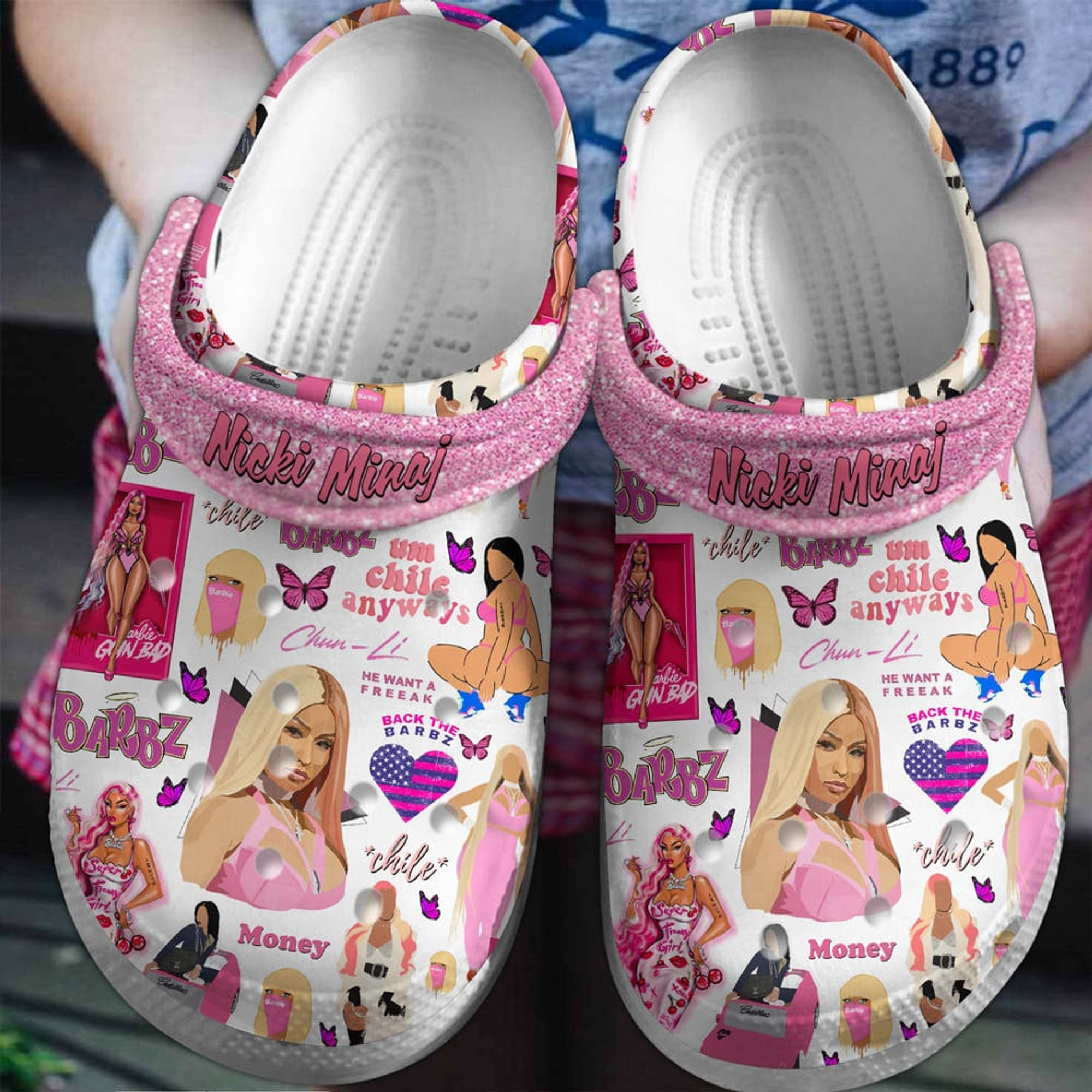 Nicki Minaj Rapper Music Crocs Crocband Clogs Shoes