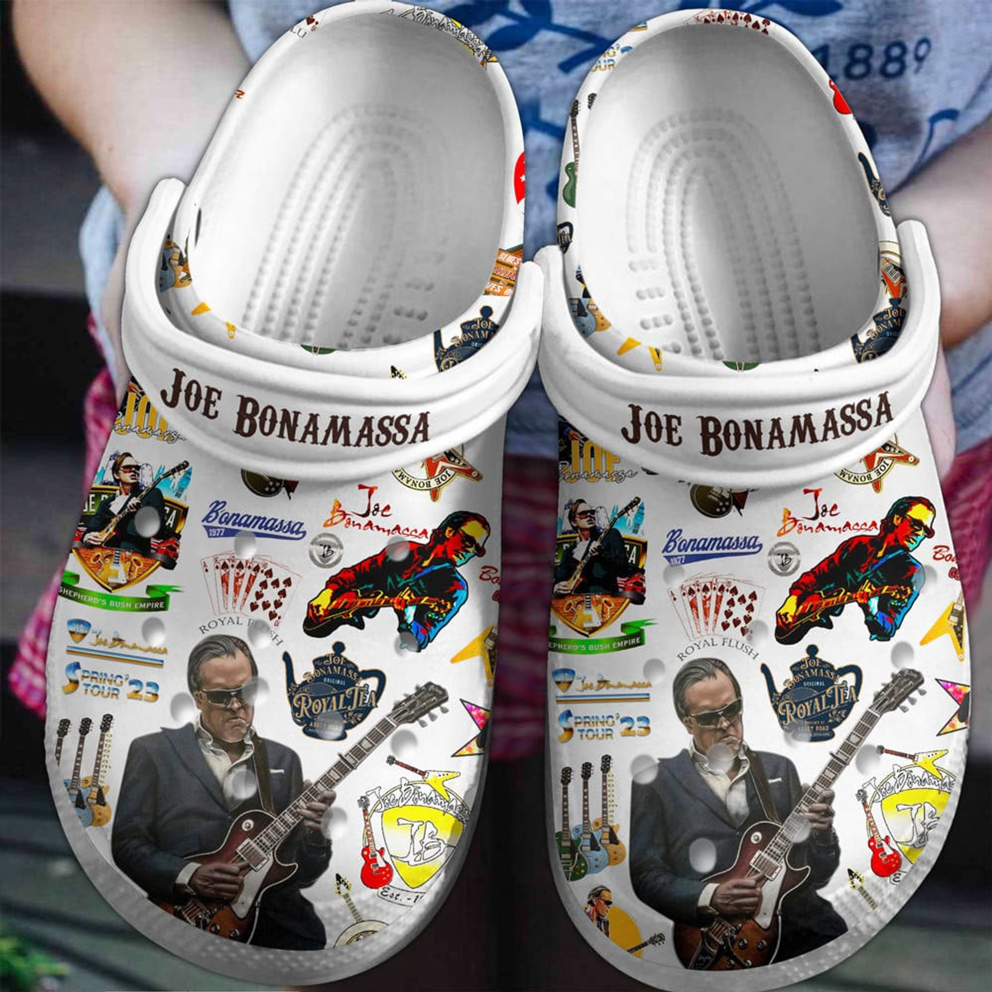 Joe Bonamassa Crocs Guita And Blues Rock Crocband Clogs Shoes
