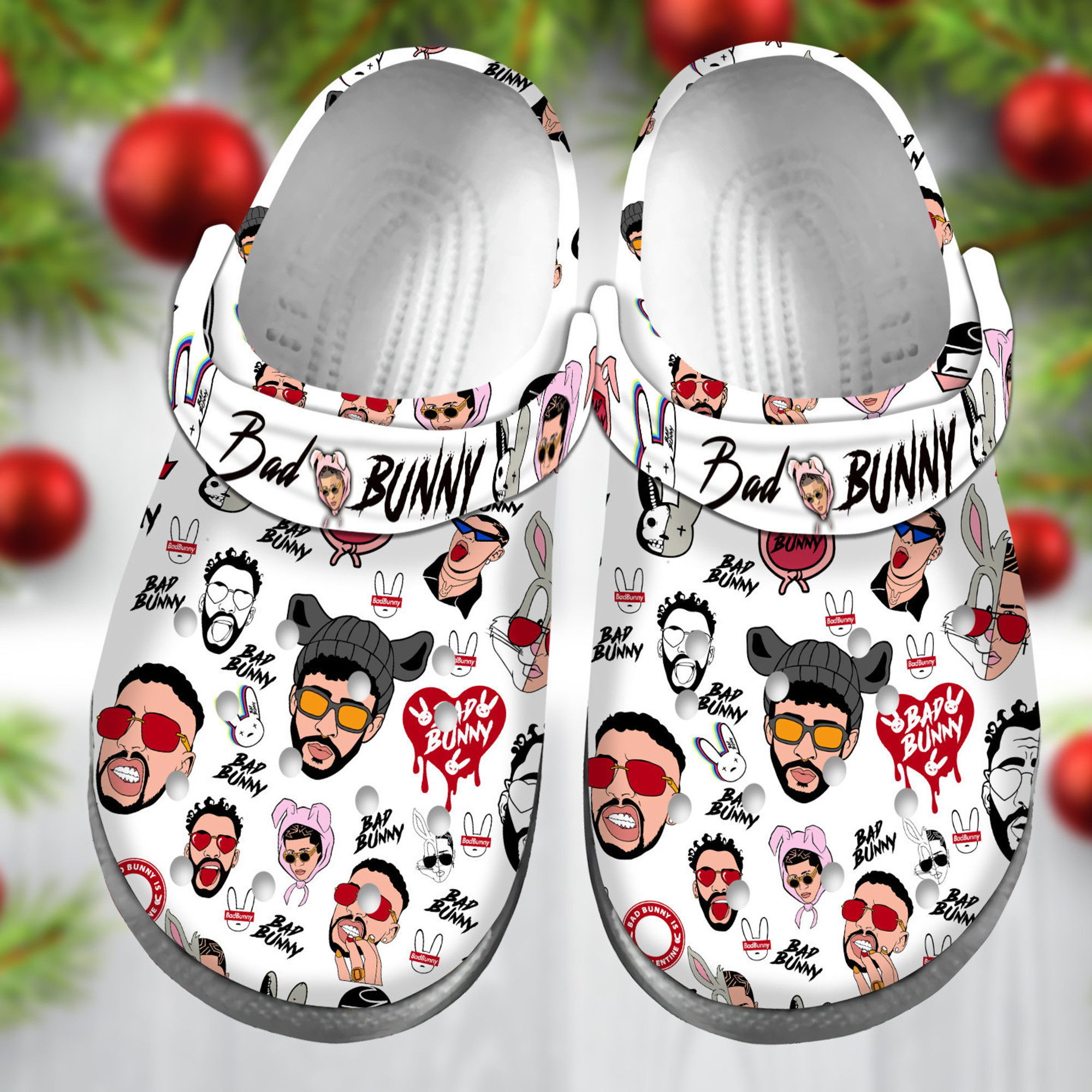 Bad Bunny Music Crocs Crocband Clogs Shoes For Men Women And Kids