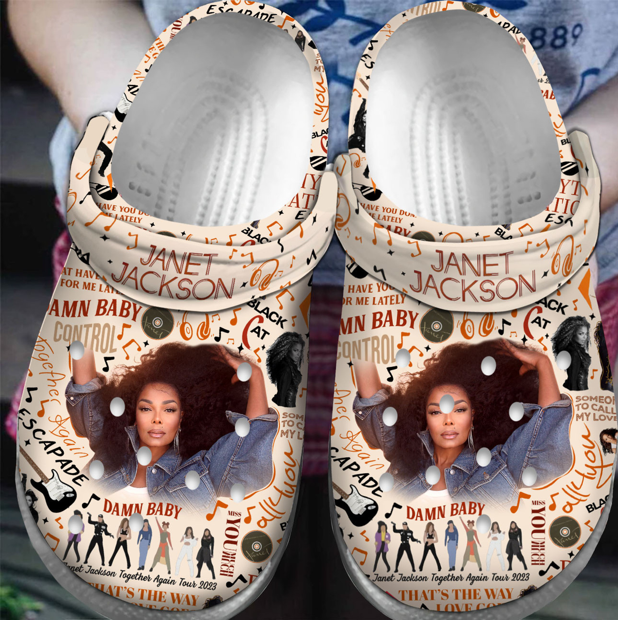 Janet Jackson Music Crocs Crocband Clogs Shoes For Men Women And Kids