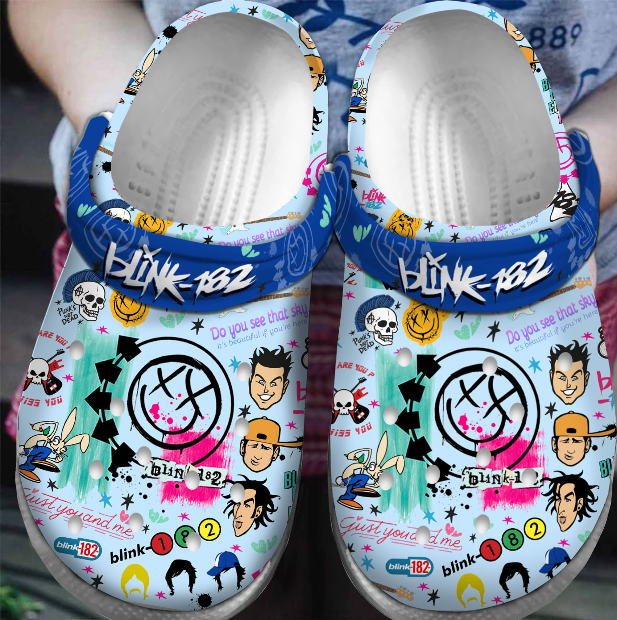 Blink-182 Music Crocs Crocband Clogs Shoes For Men Women And Kids