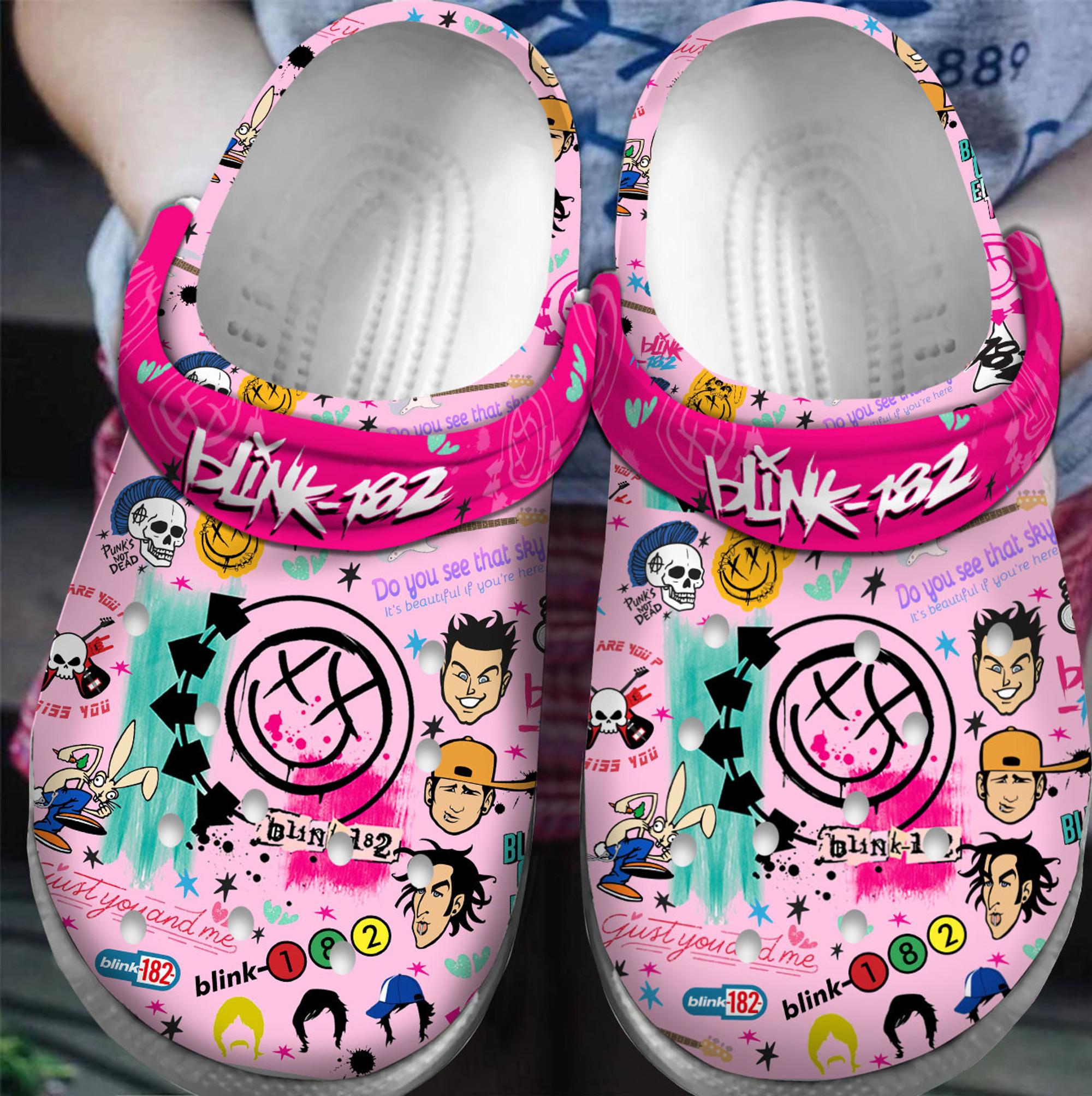 Blink-182 Music Crocs Crocband Clogs Shoes For Men Women And Kids