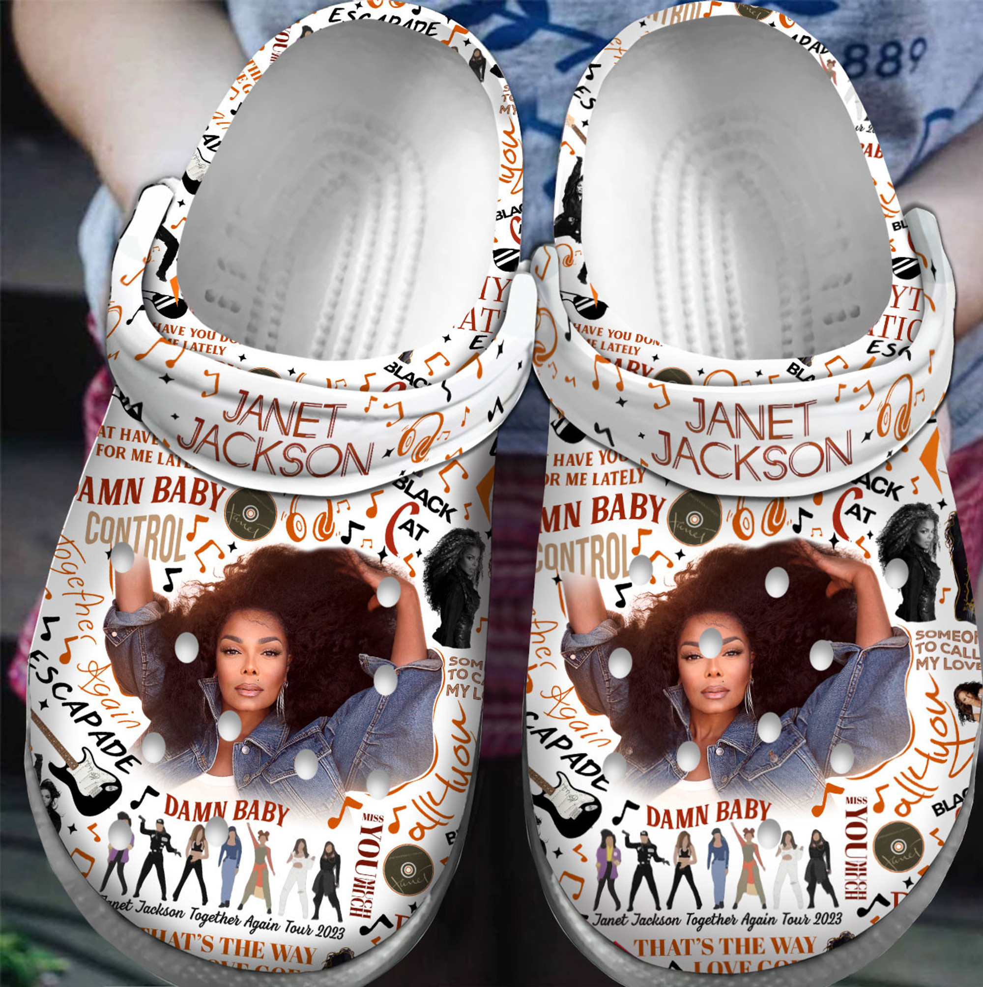 Janet Jackson Music Crocs Crocband Clogs Shoes For Men Women And Kids
