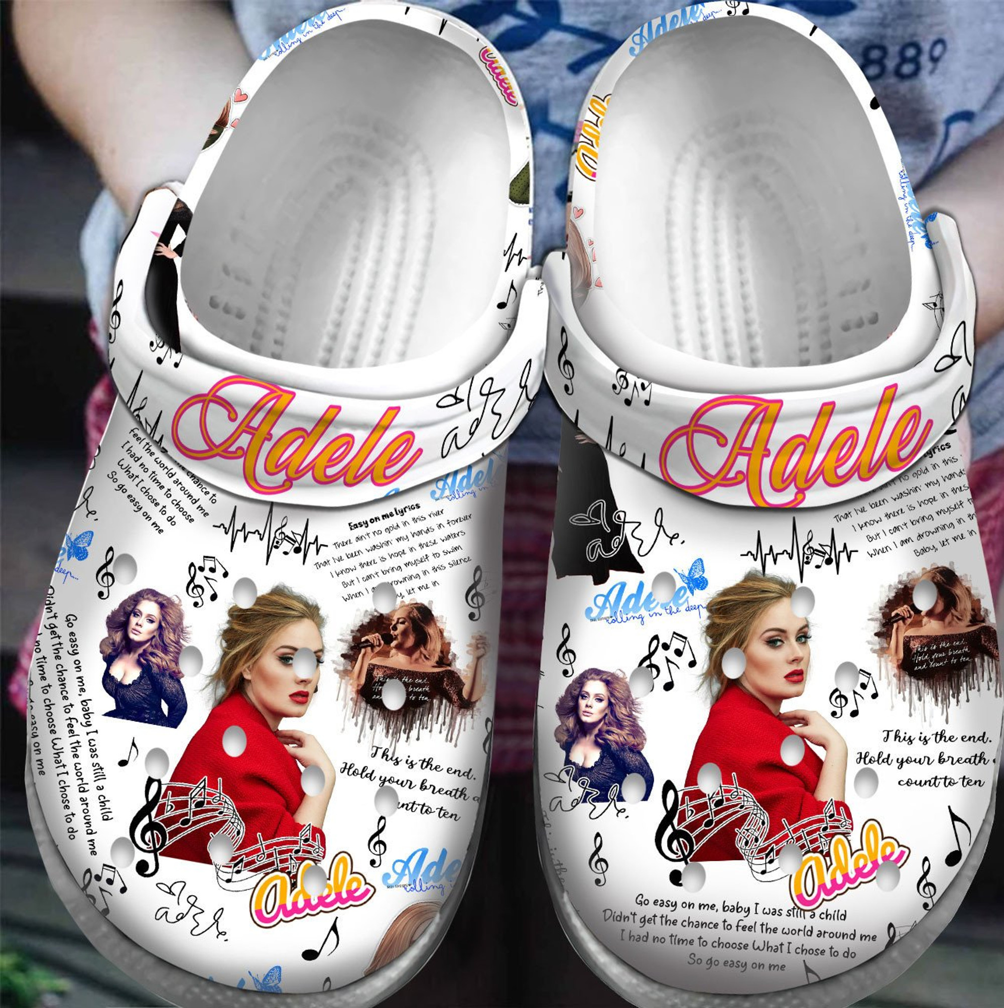 Adele Music Crocs Crocband Clogs Shoes For Men Women And Kids