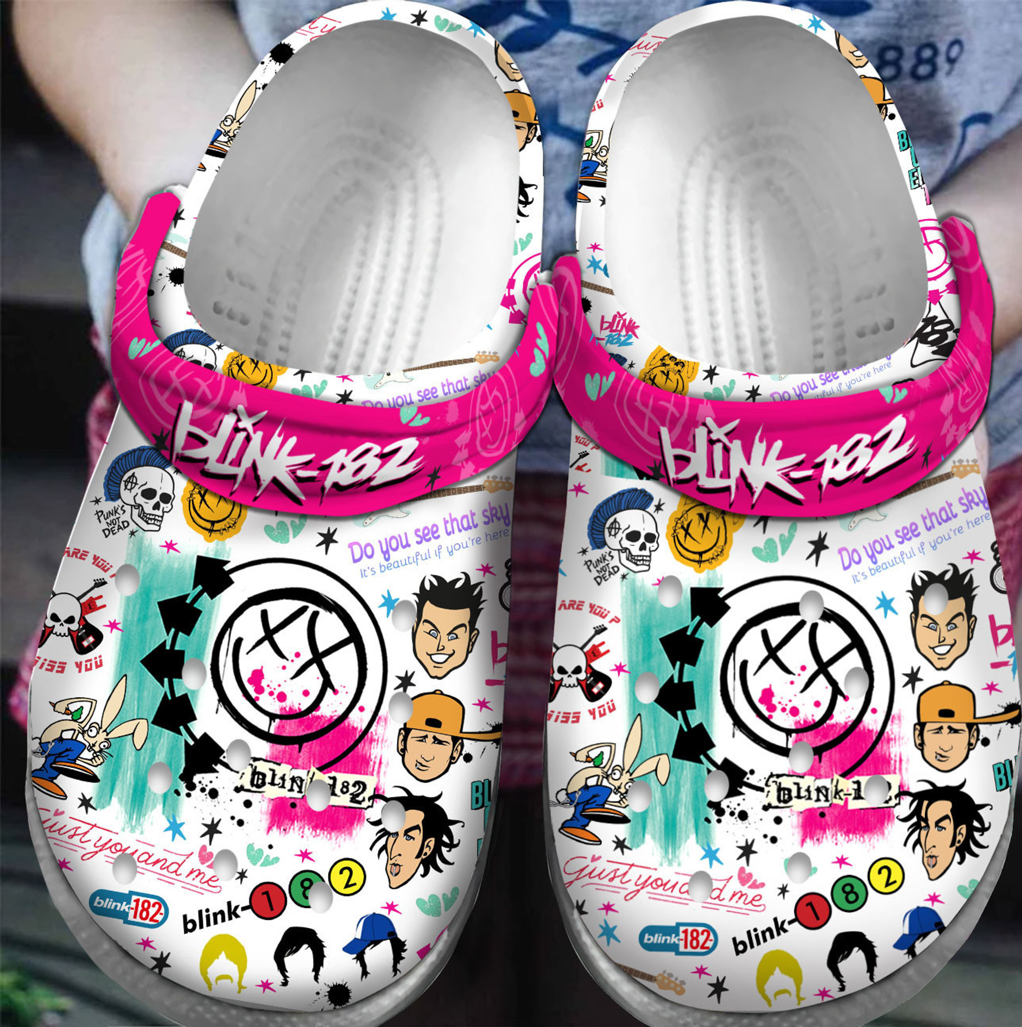 Blink-182 Music Crocs Crocband Clogs Shoes For Men Women And Kids