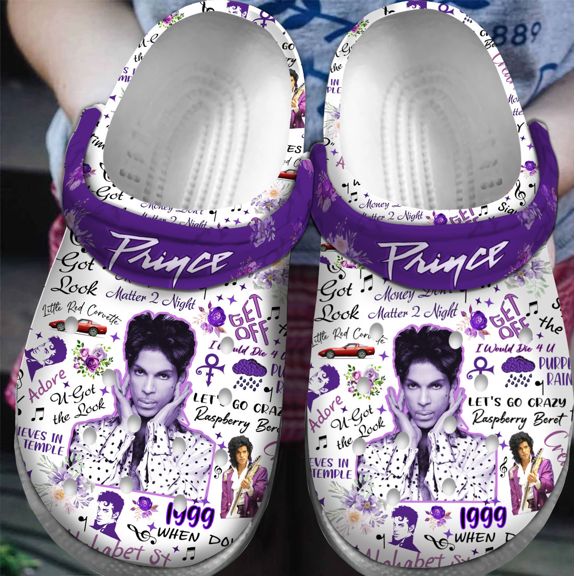 Prince Music Crocs Crocband Clogs Shoes For Men Women And Kids