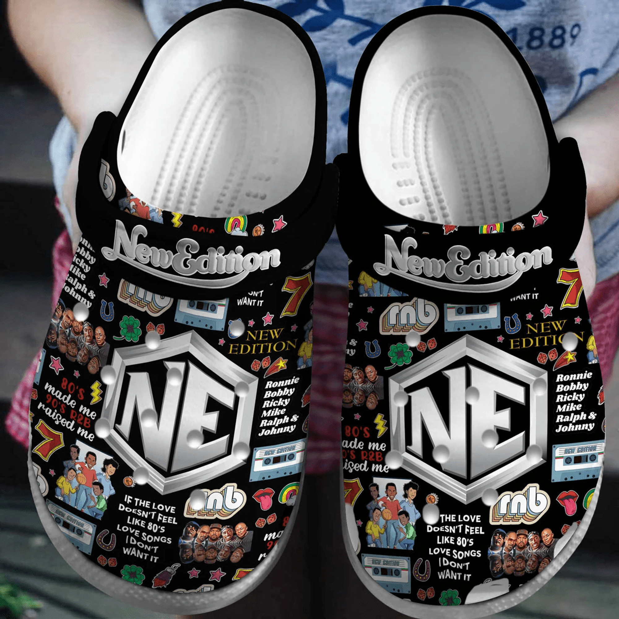 New Edition Music Crocs Crocband Clogs Shoes