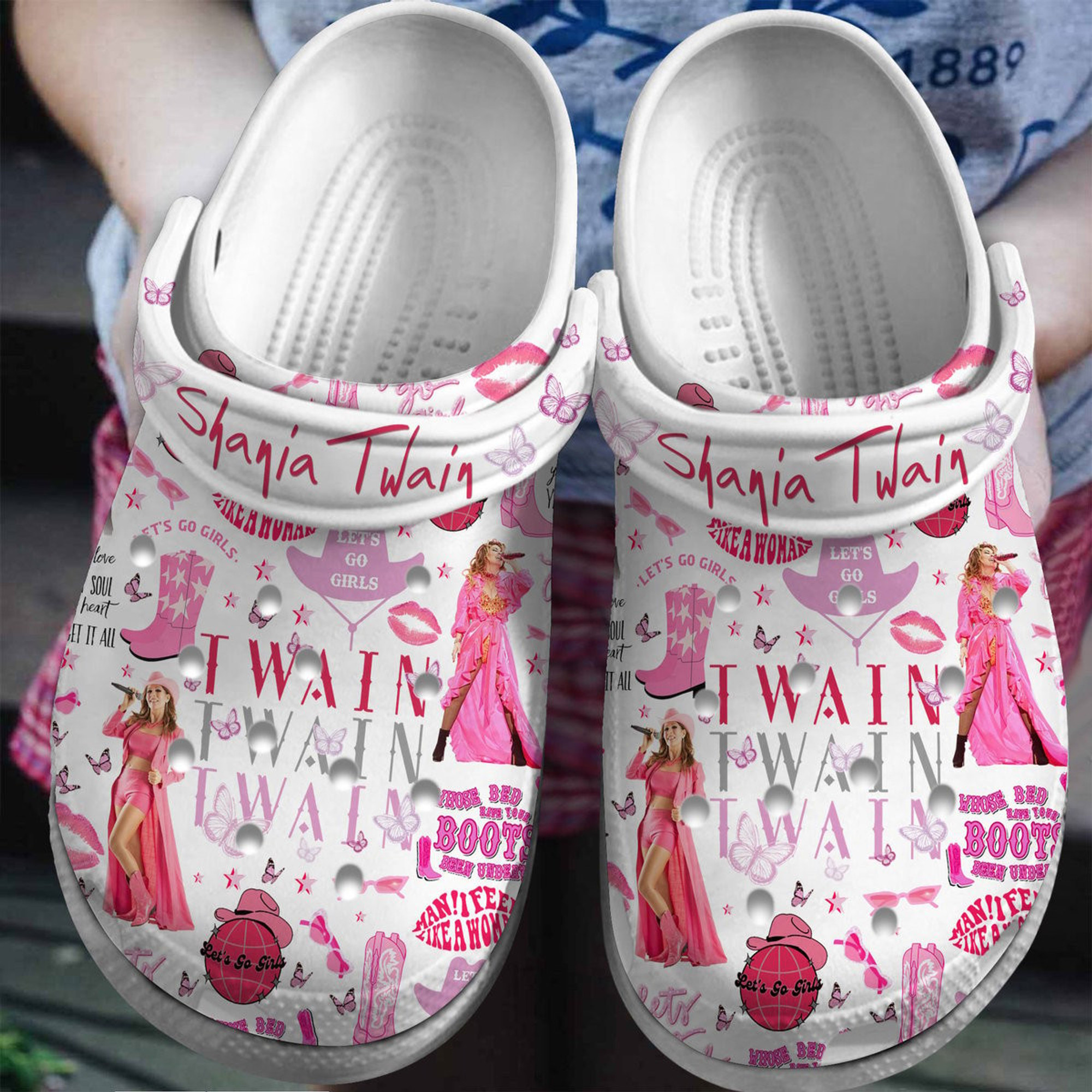 Shania Twain Music Crocs Crocband Clogs Shoes