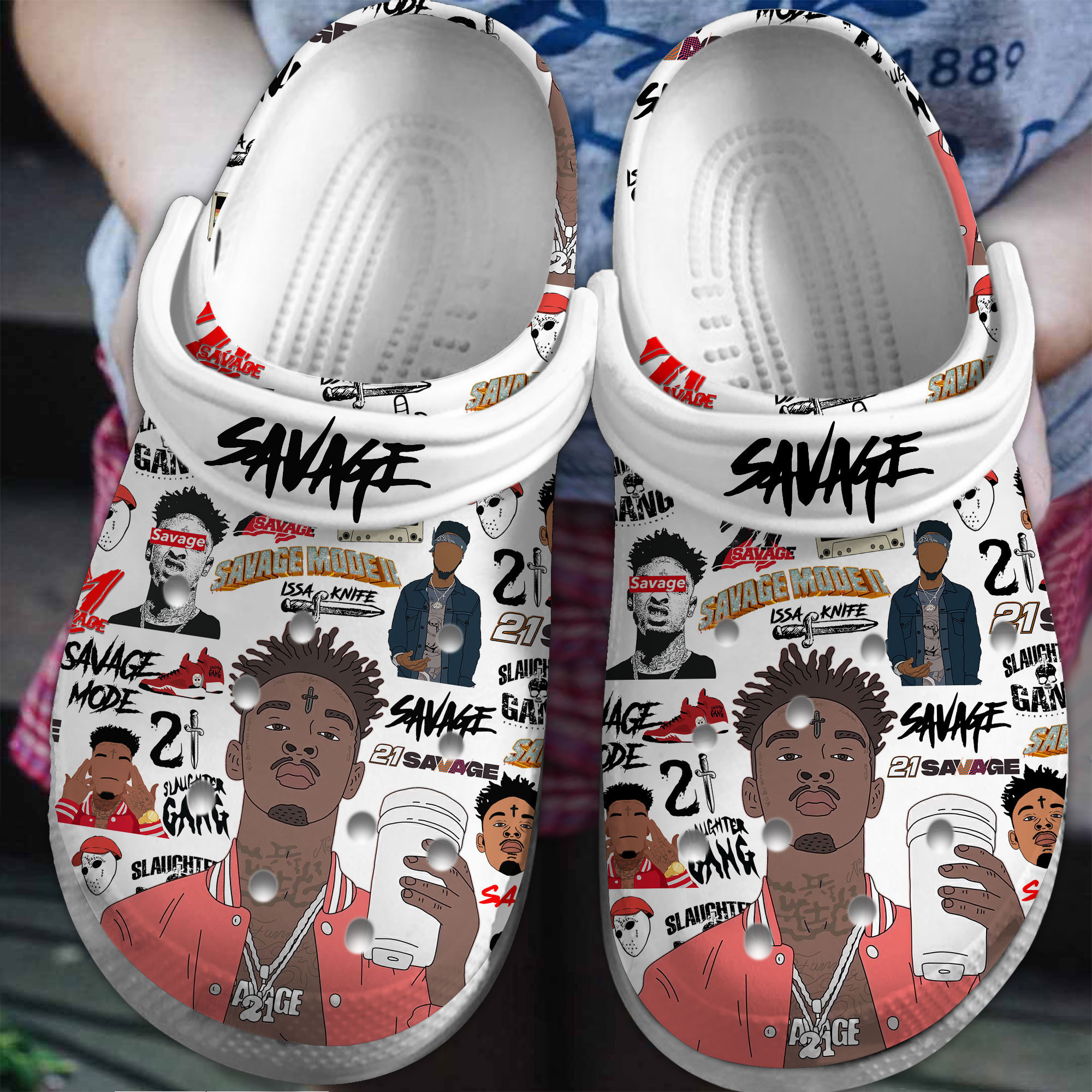 21 Savage Music Crocs Crocband Clogs Shoes