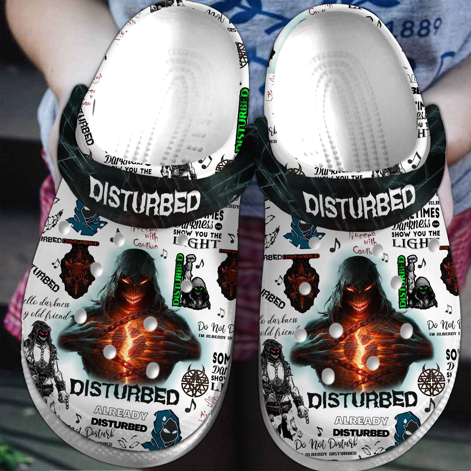 Disturbed Music Crocs Crocband Clogs Shoes
