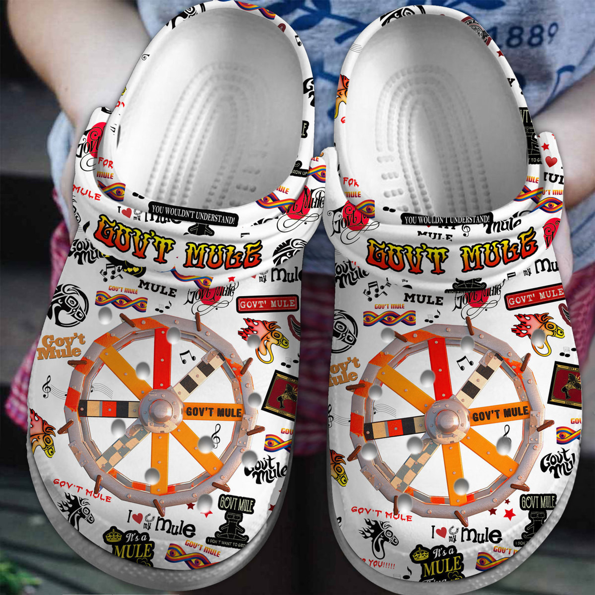 Gov’t Mule Music Crocs Crocband Clogs Shoes