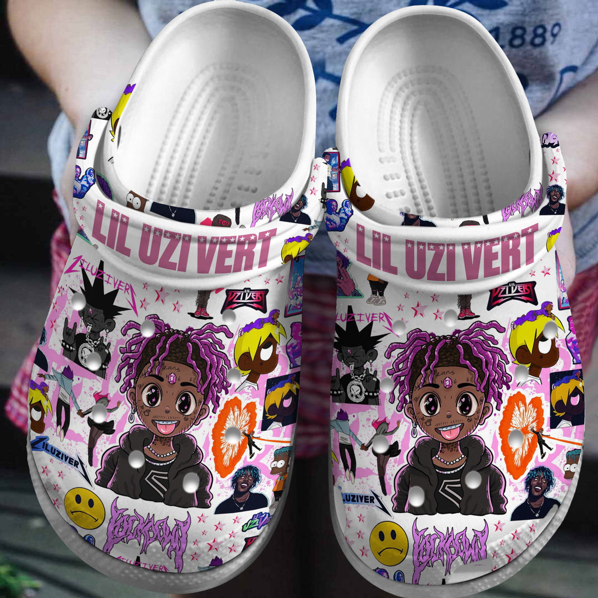 Lil Uzi Vert Music Crocs Crocband Clogs Shoes