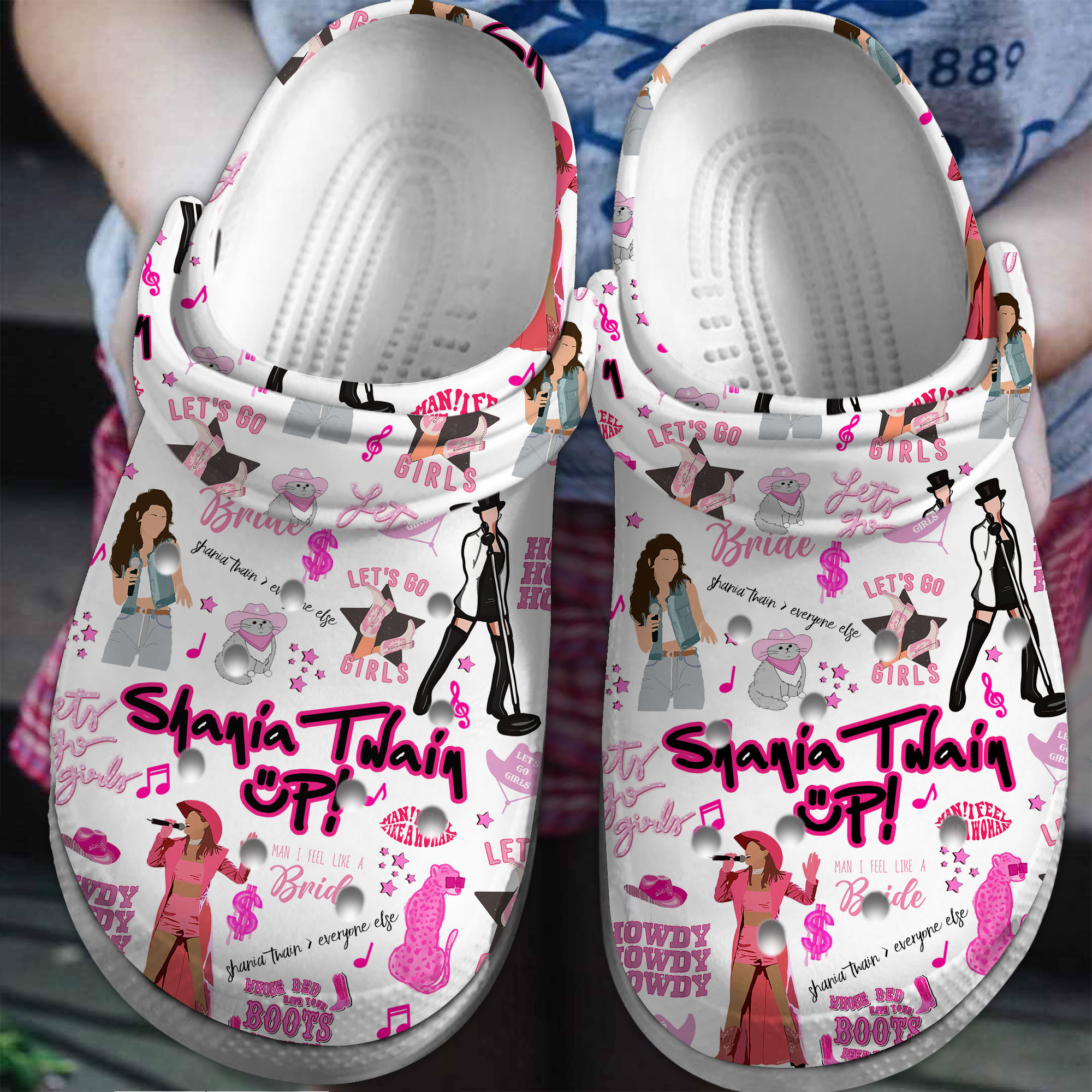 Shania Twain Music Crocs Crocband Clogs Shoes