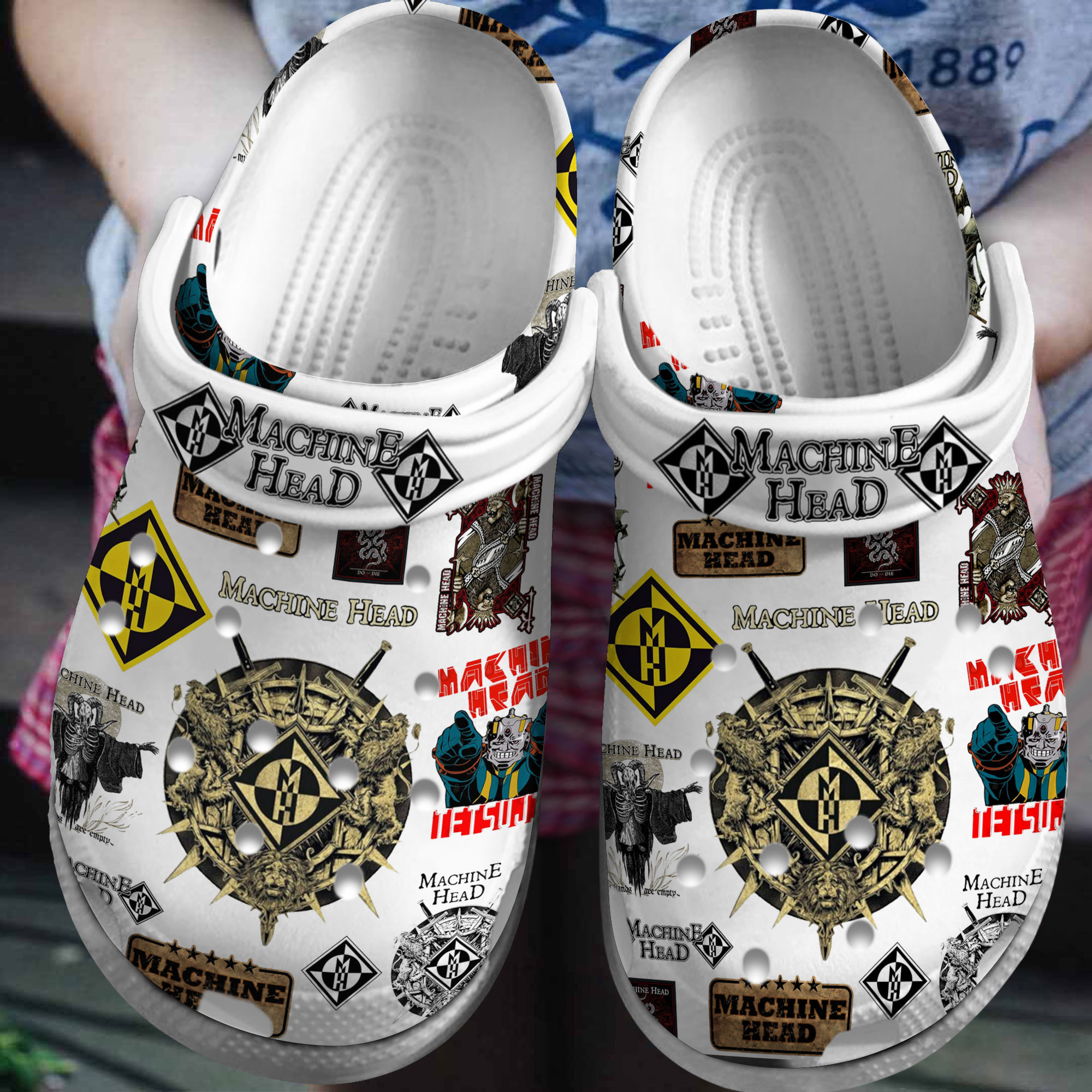 Machine Head Music Crocs Crocband Clogs Shoes