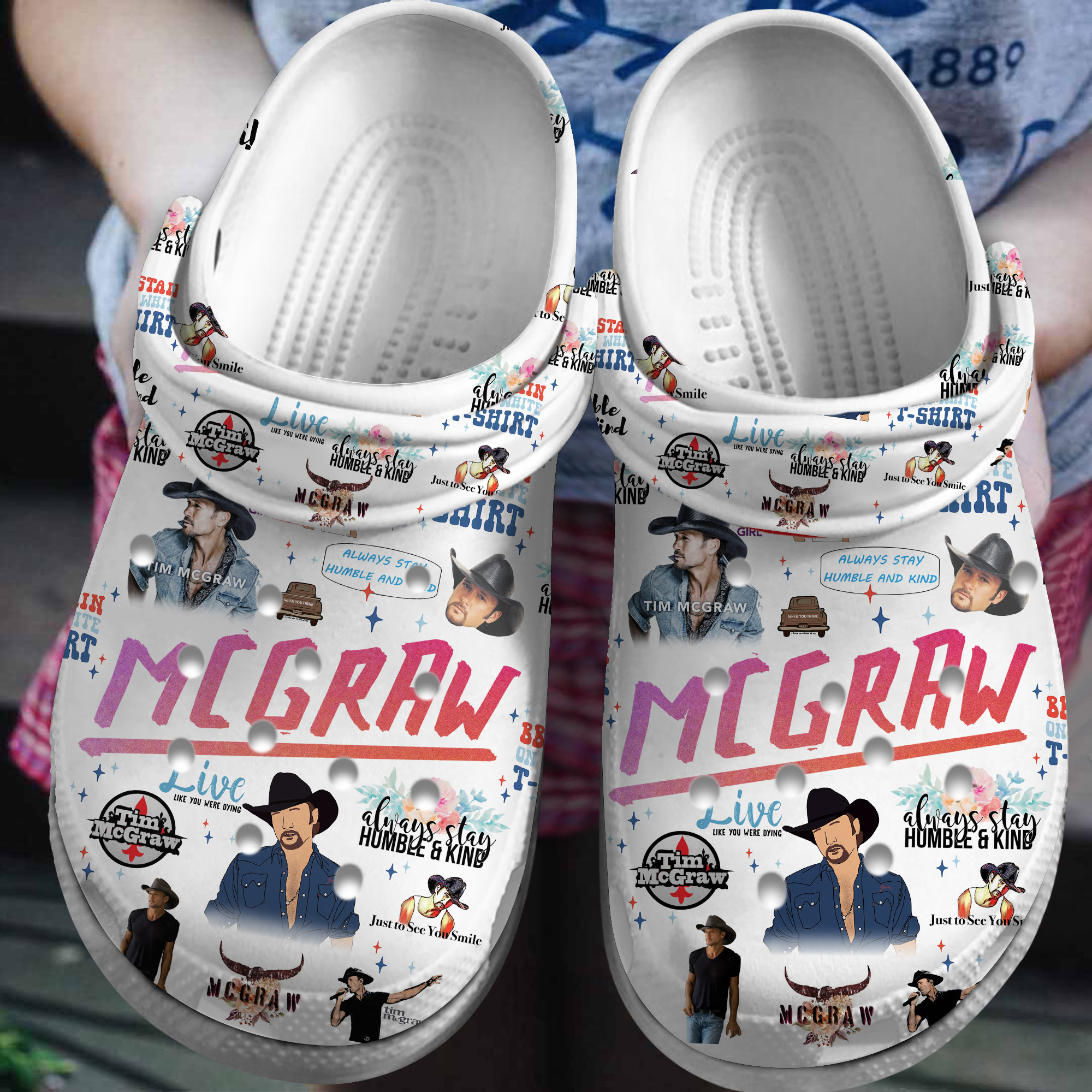 Tim Mcgraw Music Crocs Crocband Clogs Shoes