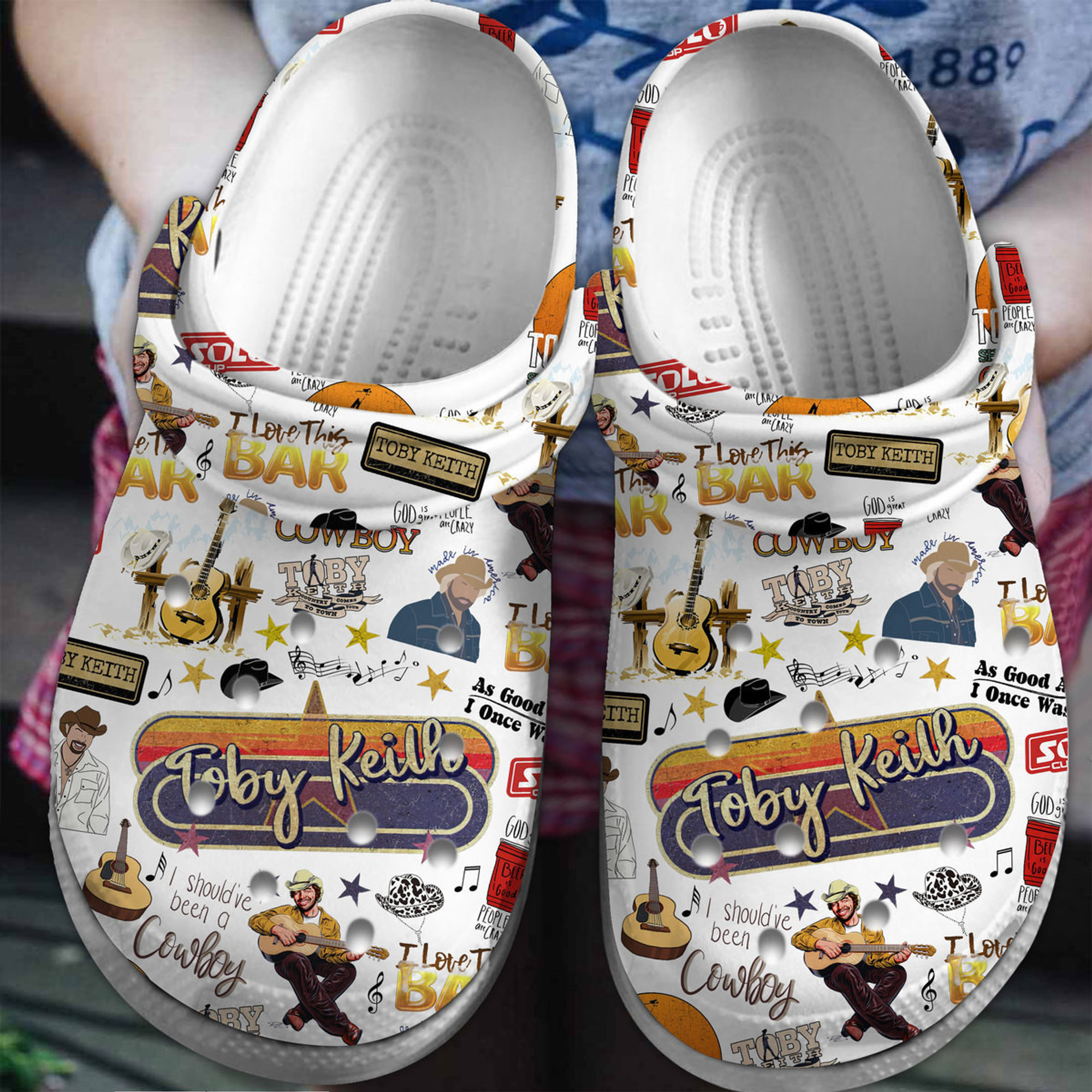 Toby Keith Music Crocs Crocband Clogs Shoes