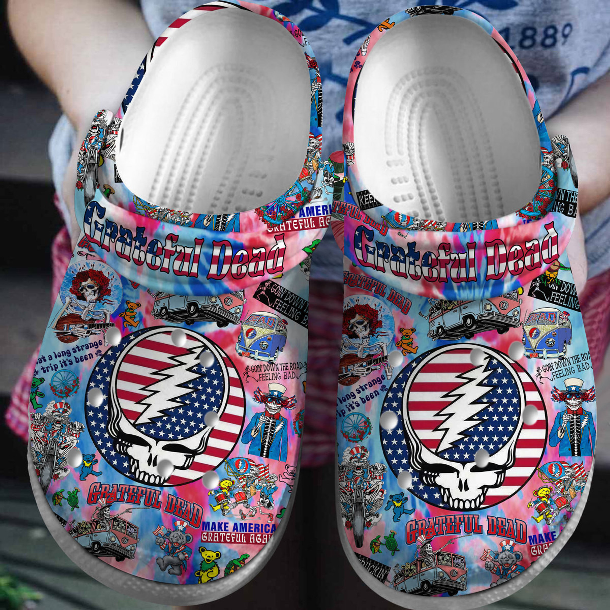 Greatful Dead Crocs Crocband Clogs Gift For Family