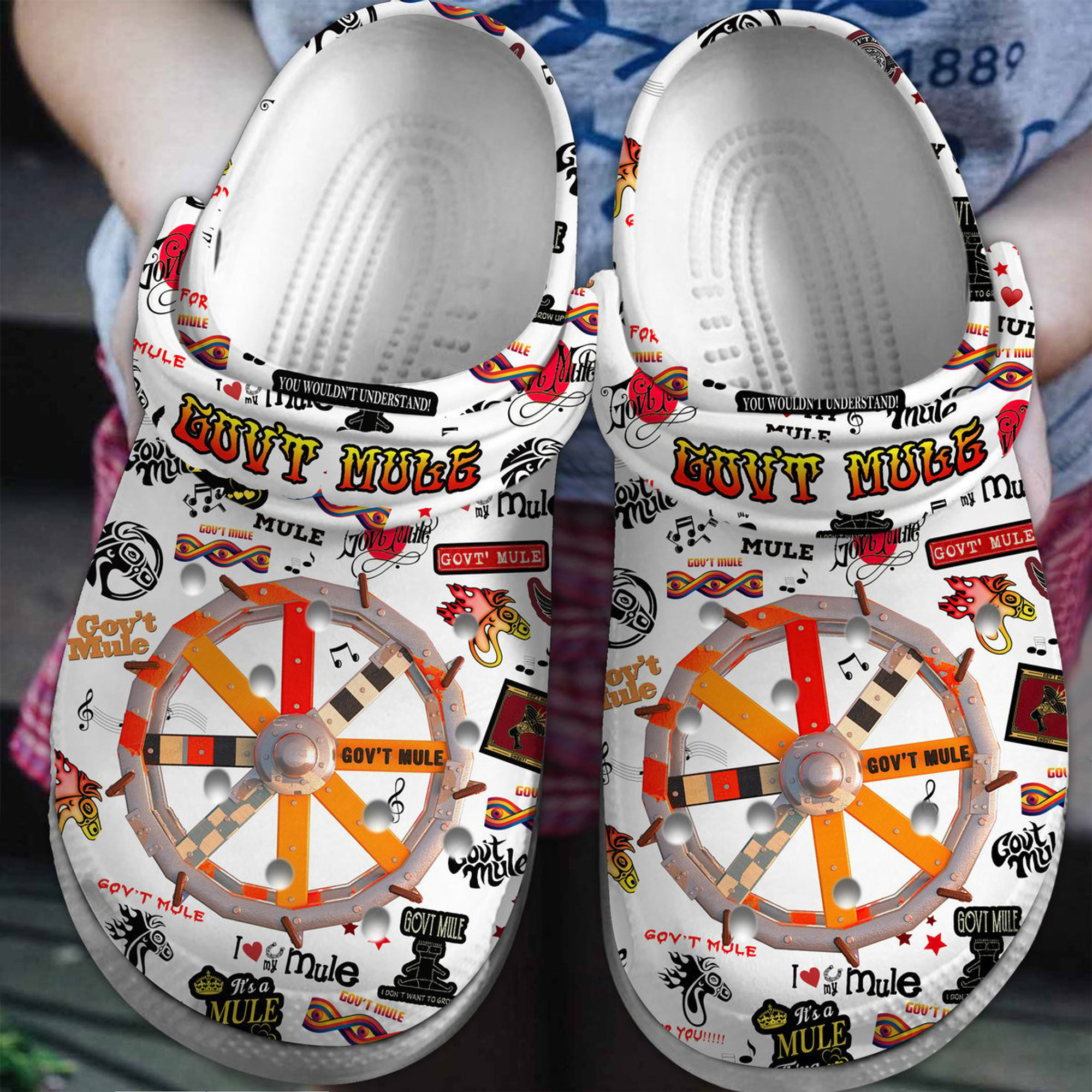 Gov’t Mule Crocs Crocband Clogs Comfortable For Men Women