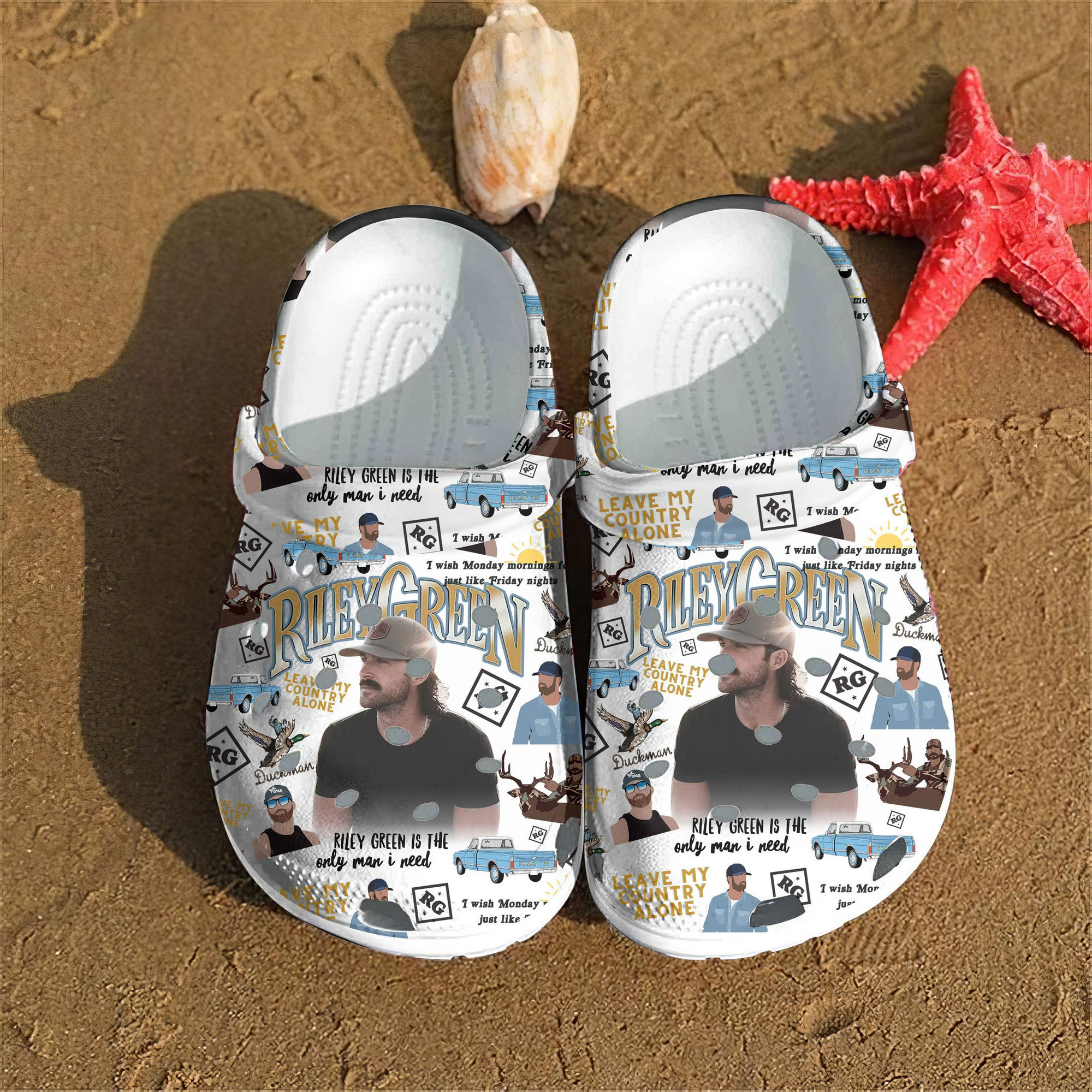 Riley Green Music Crocs Crocband Clogs Shoes