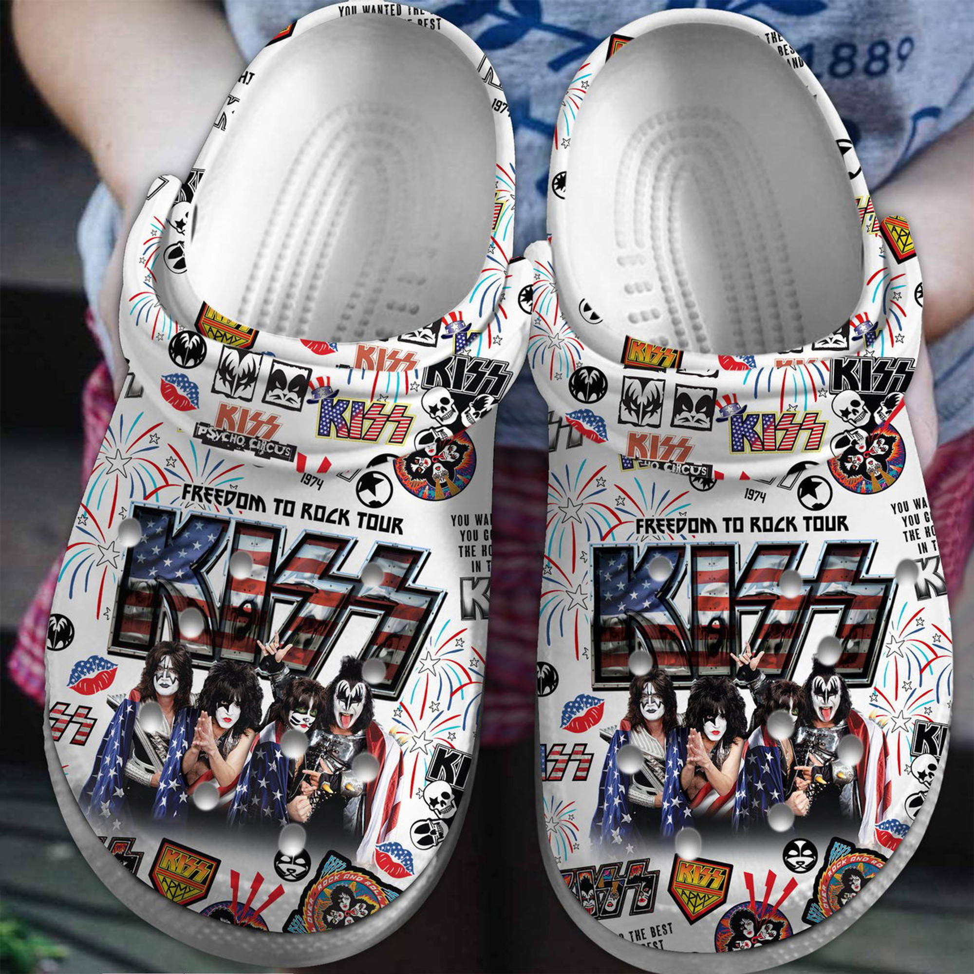 Kiss Music Crocs Crocband Clogs Shoes